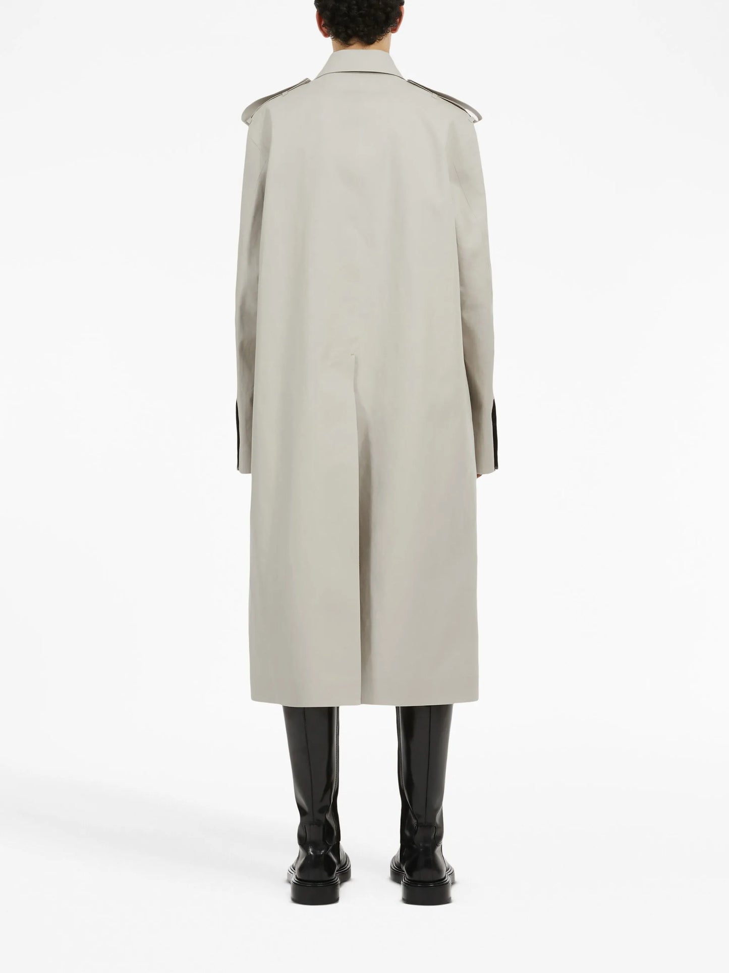 cotton-blend long coat