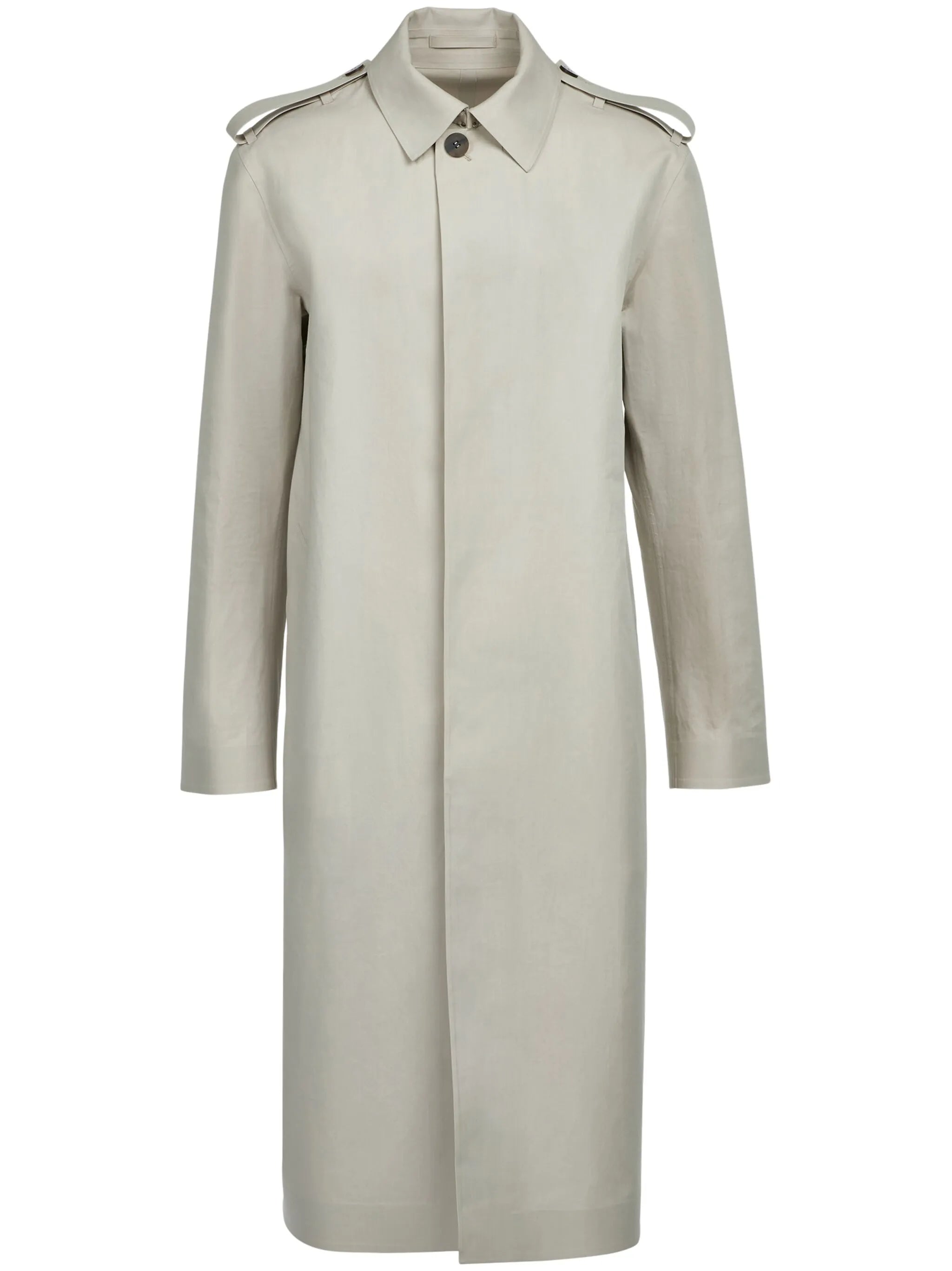 cotton-blend long coat