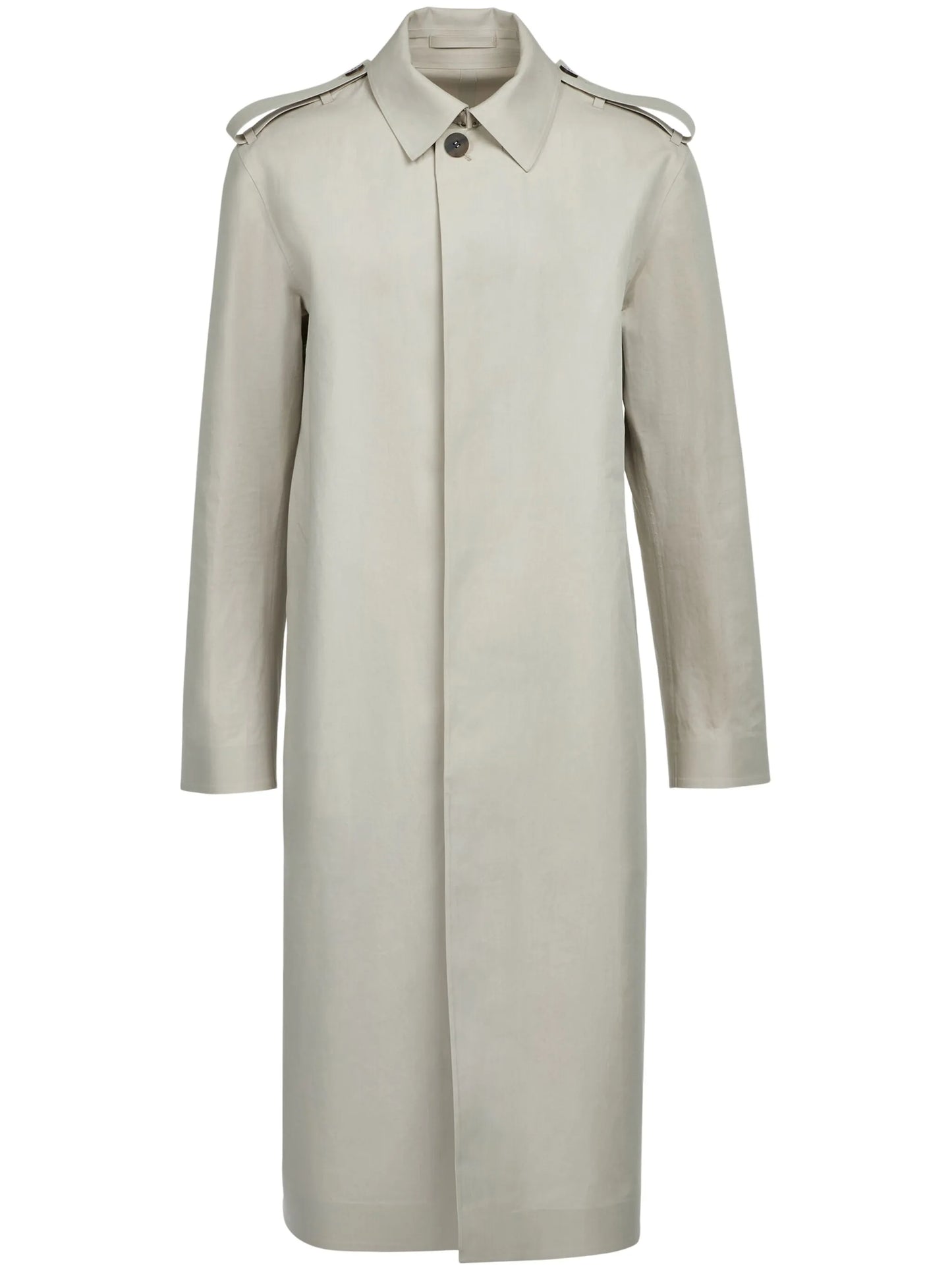 cotton-blend long coat