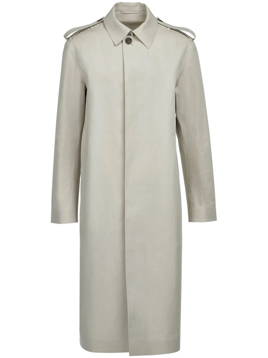 cotton-blend long coat