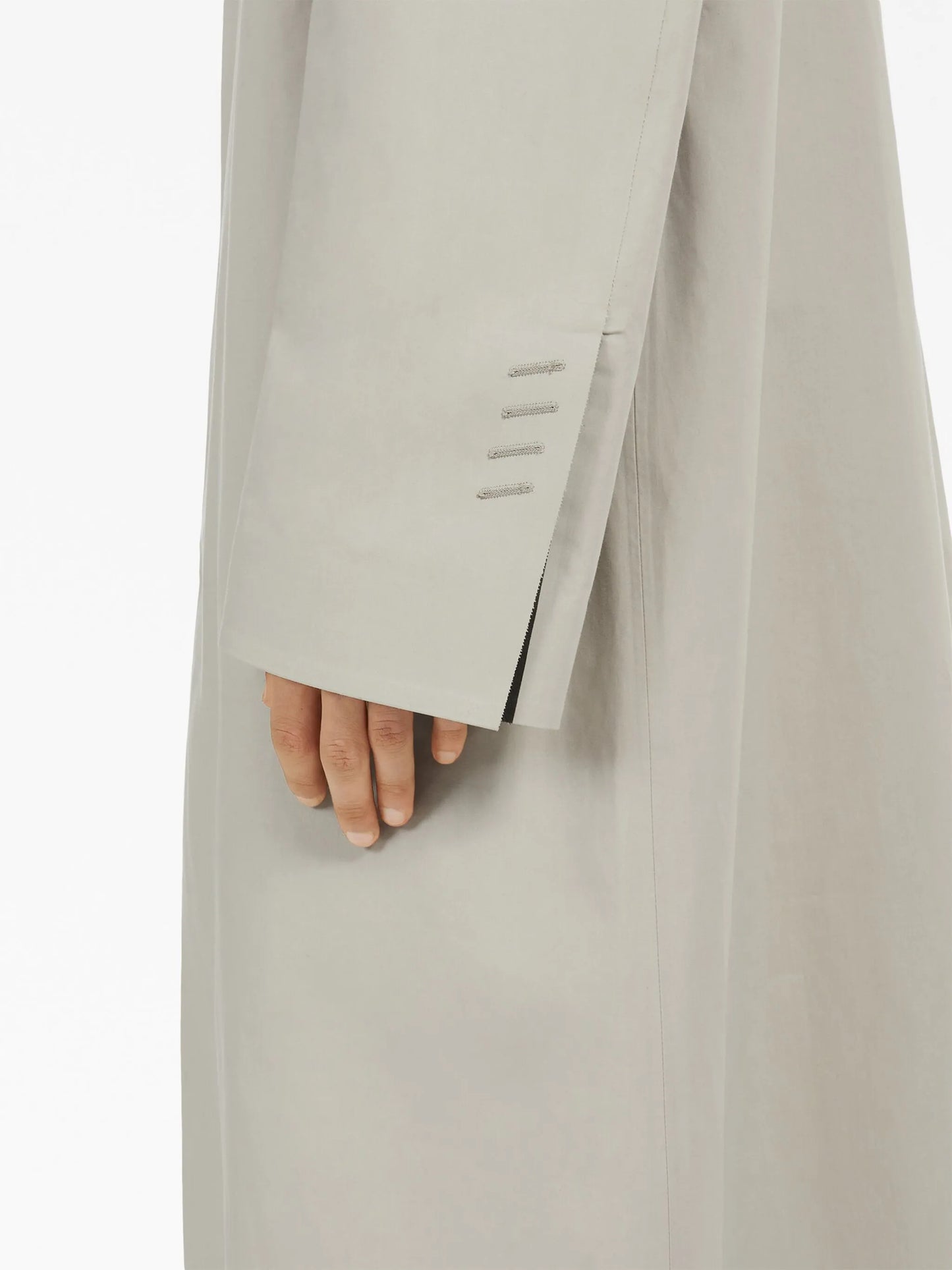 cotton-blend long coat