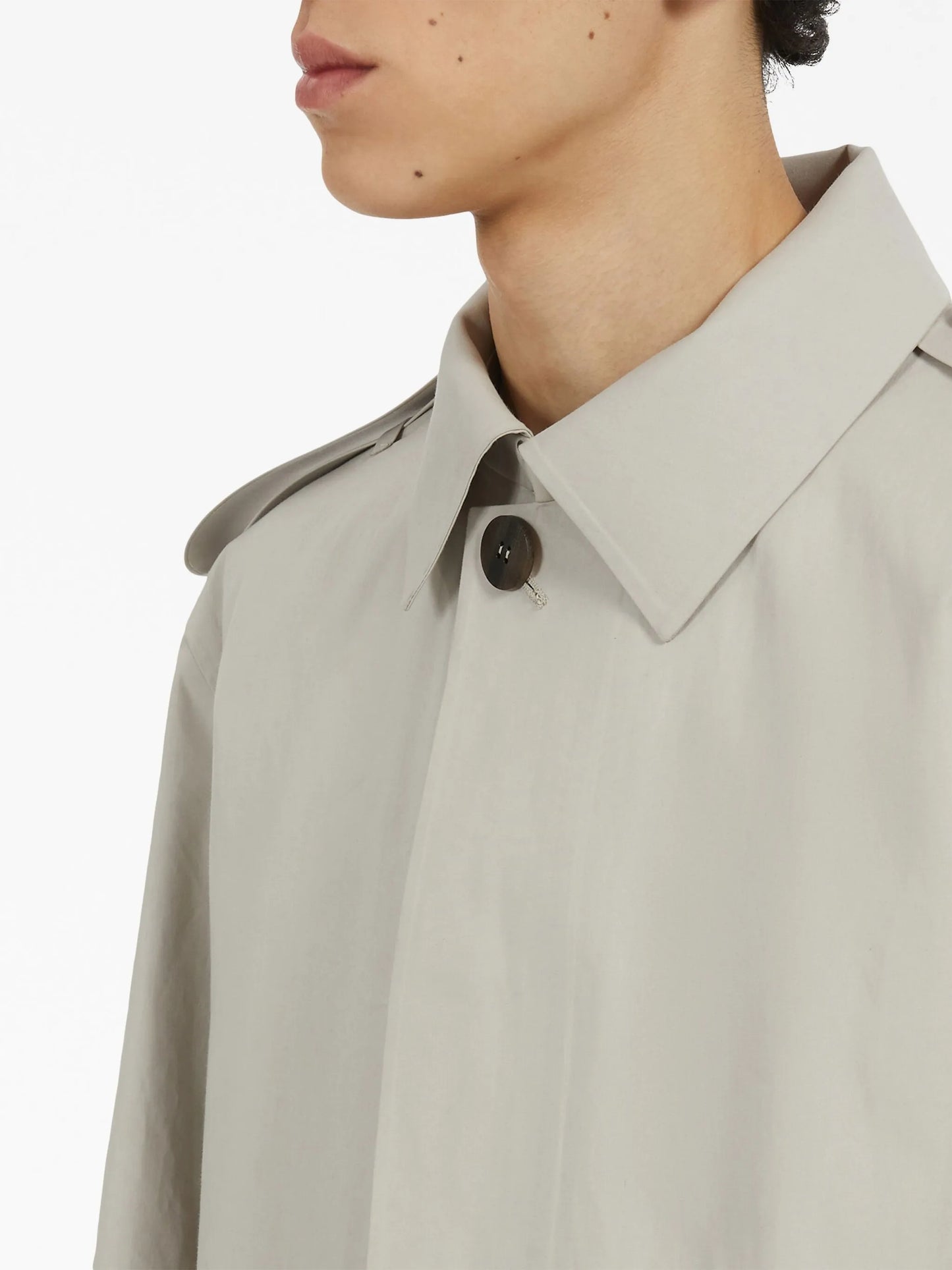 cotton-blend long coat