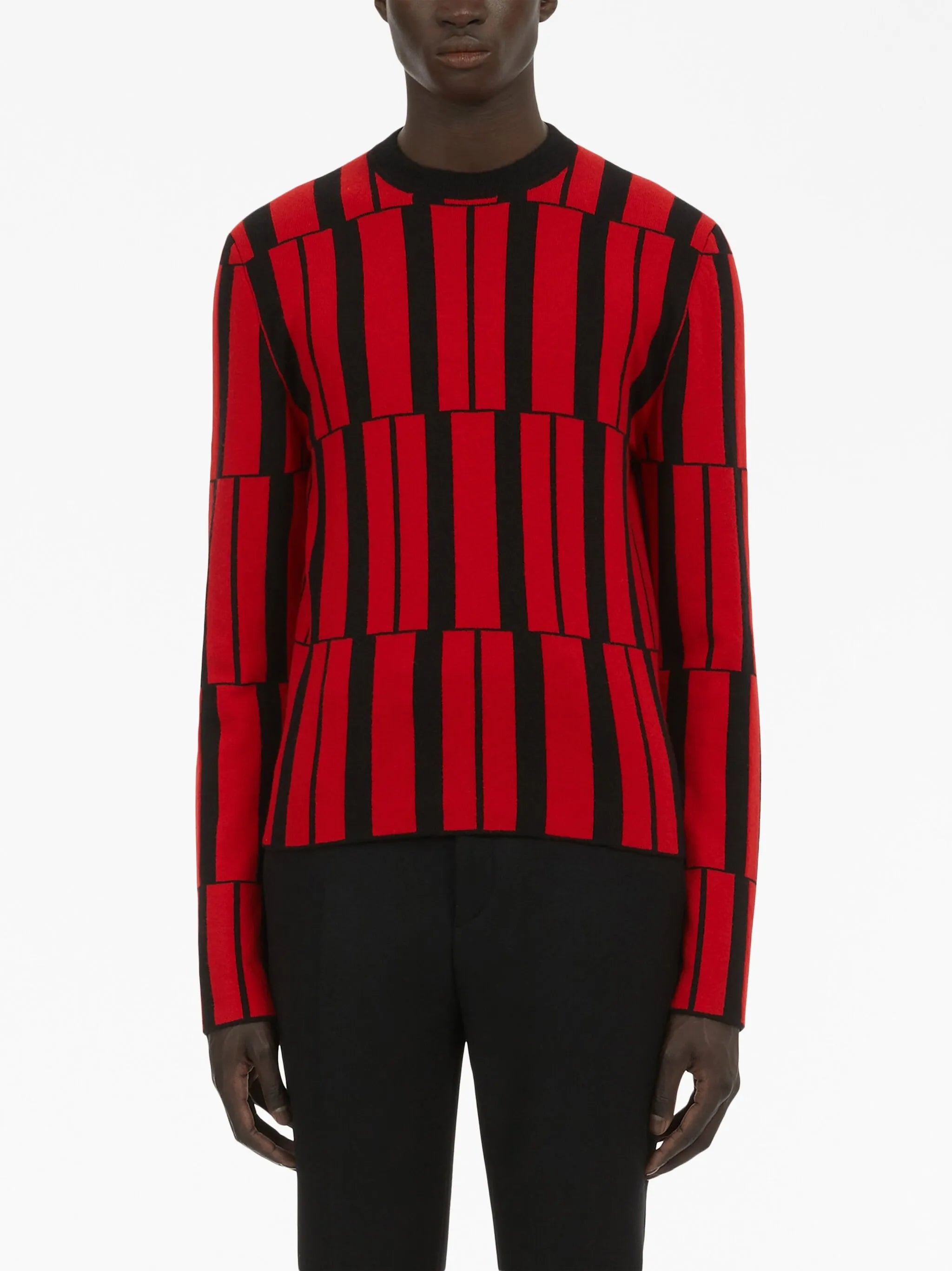 patterned-jacquard cashmere jumper
