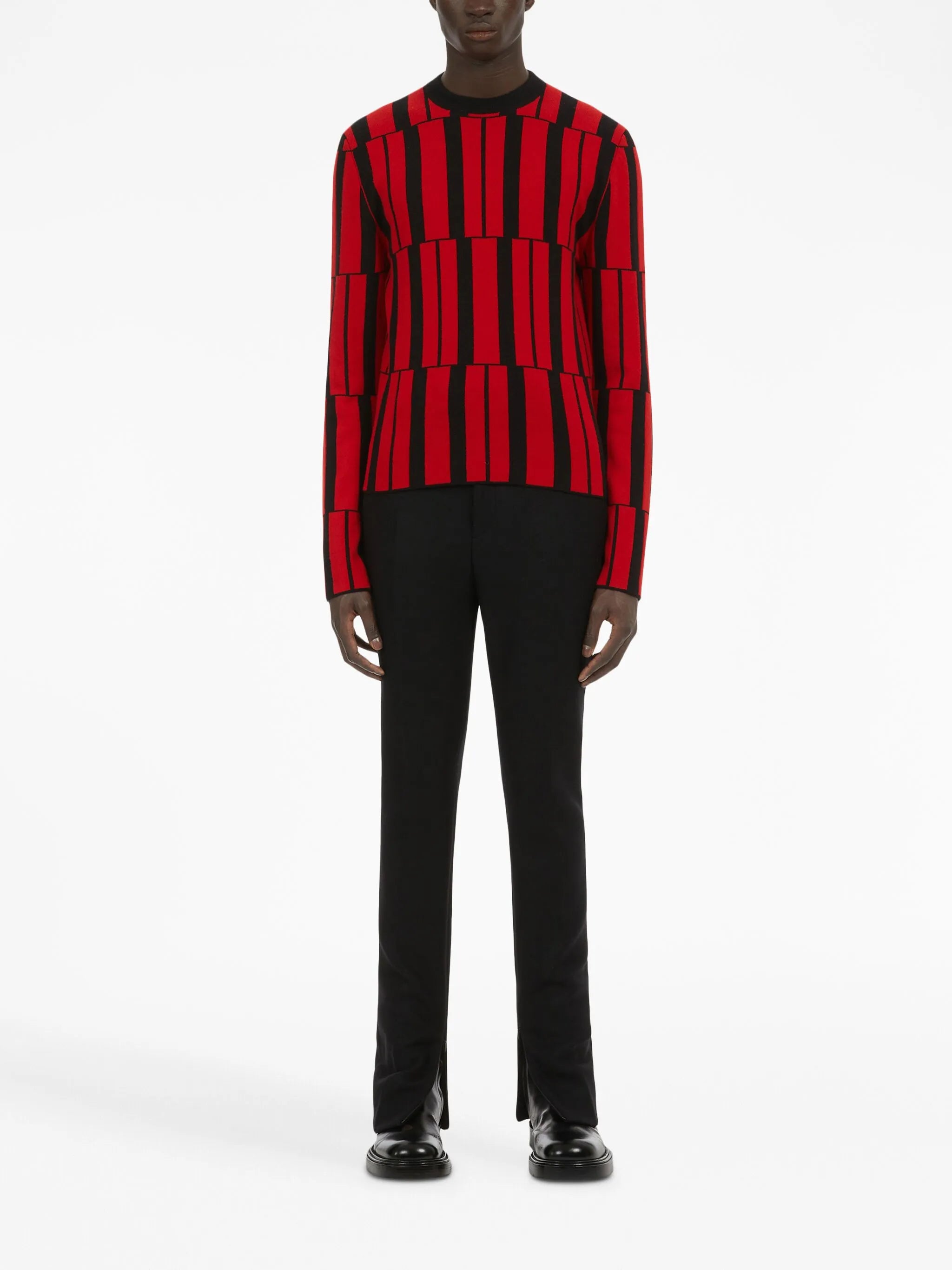 patterned-jacquard cashmere jumper