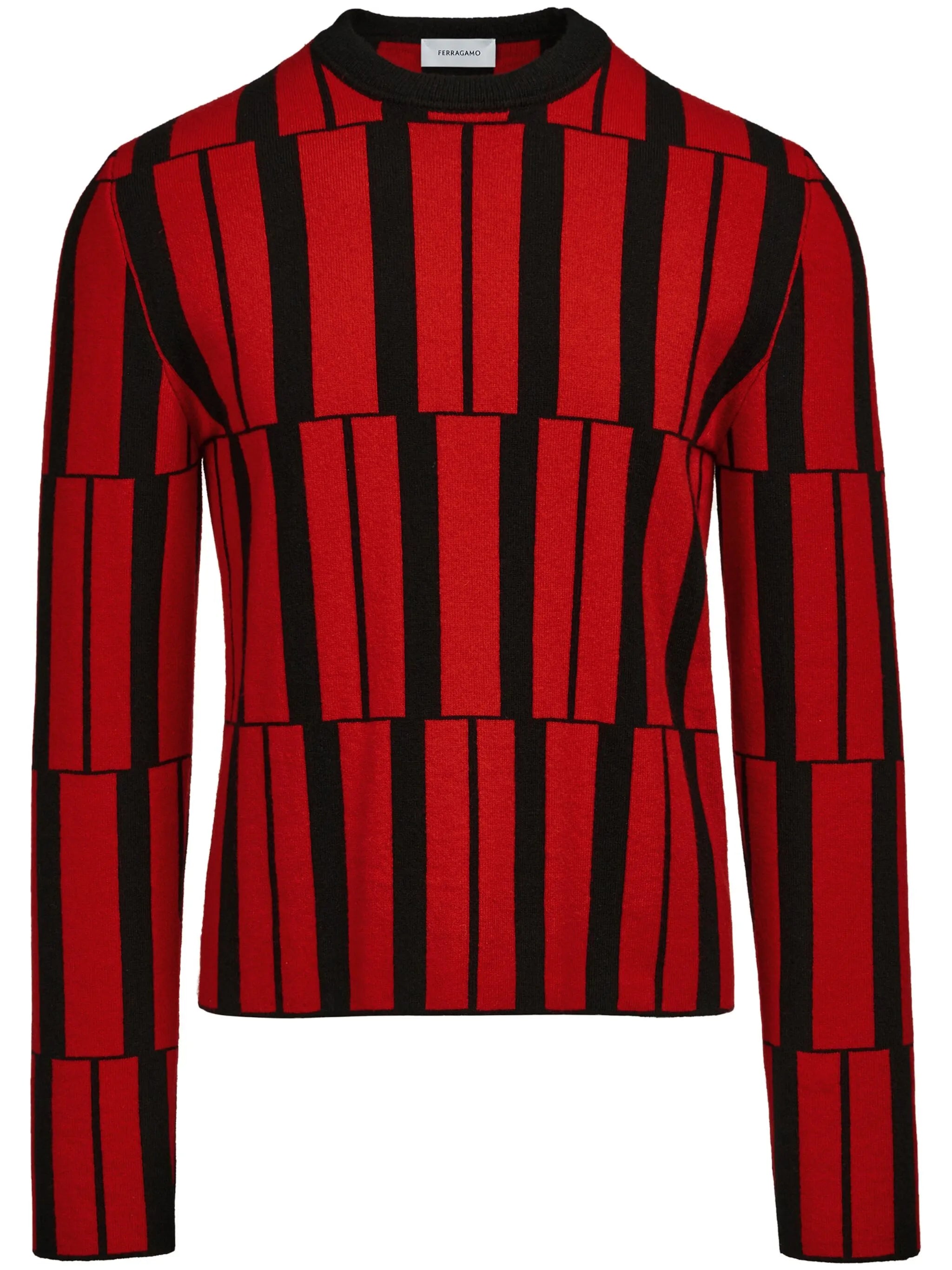 patterned-jacquard cashmere jumper