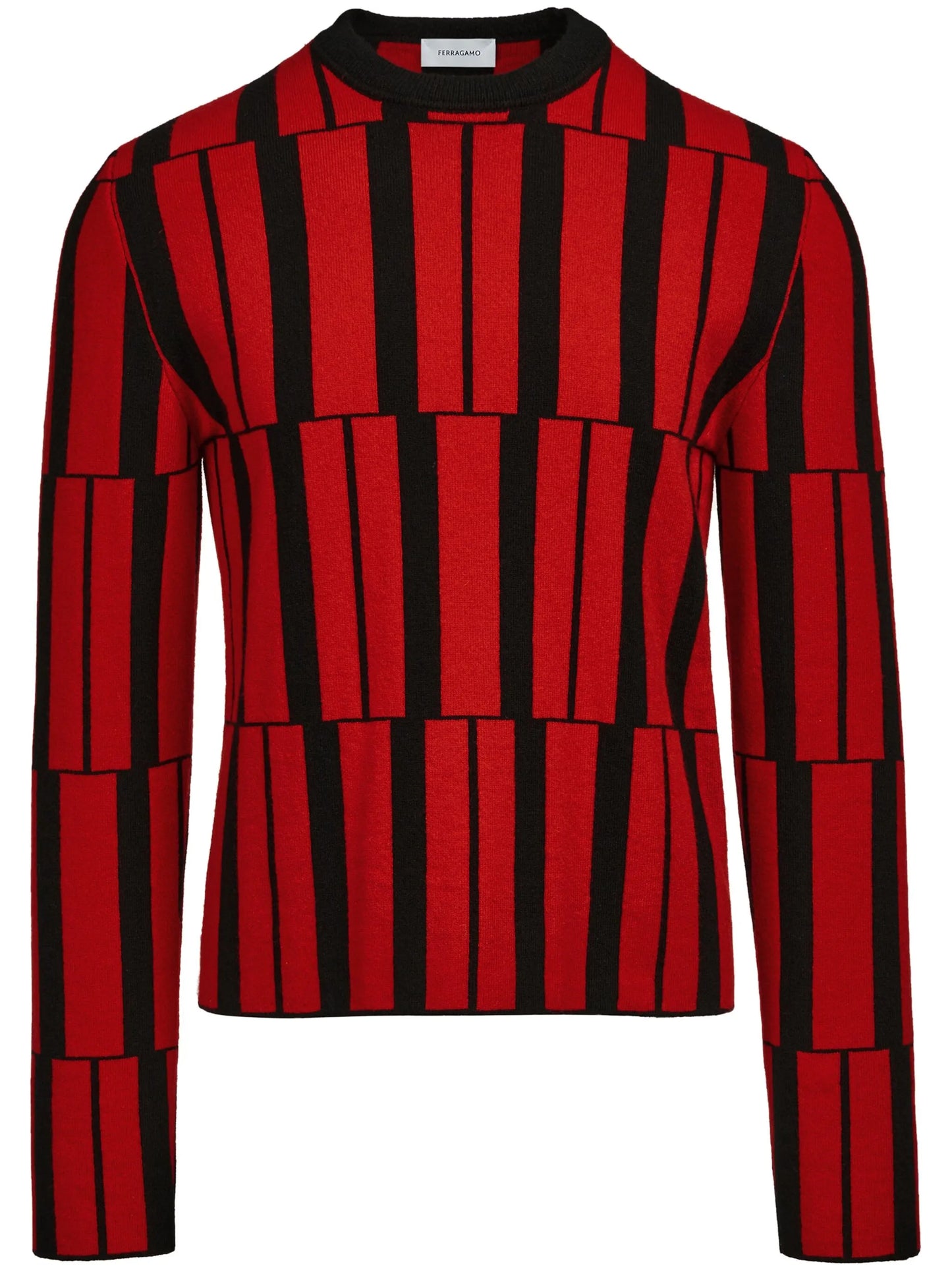 patterned-jacquard cashmere jumper