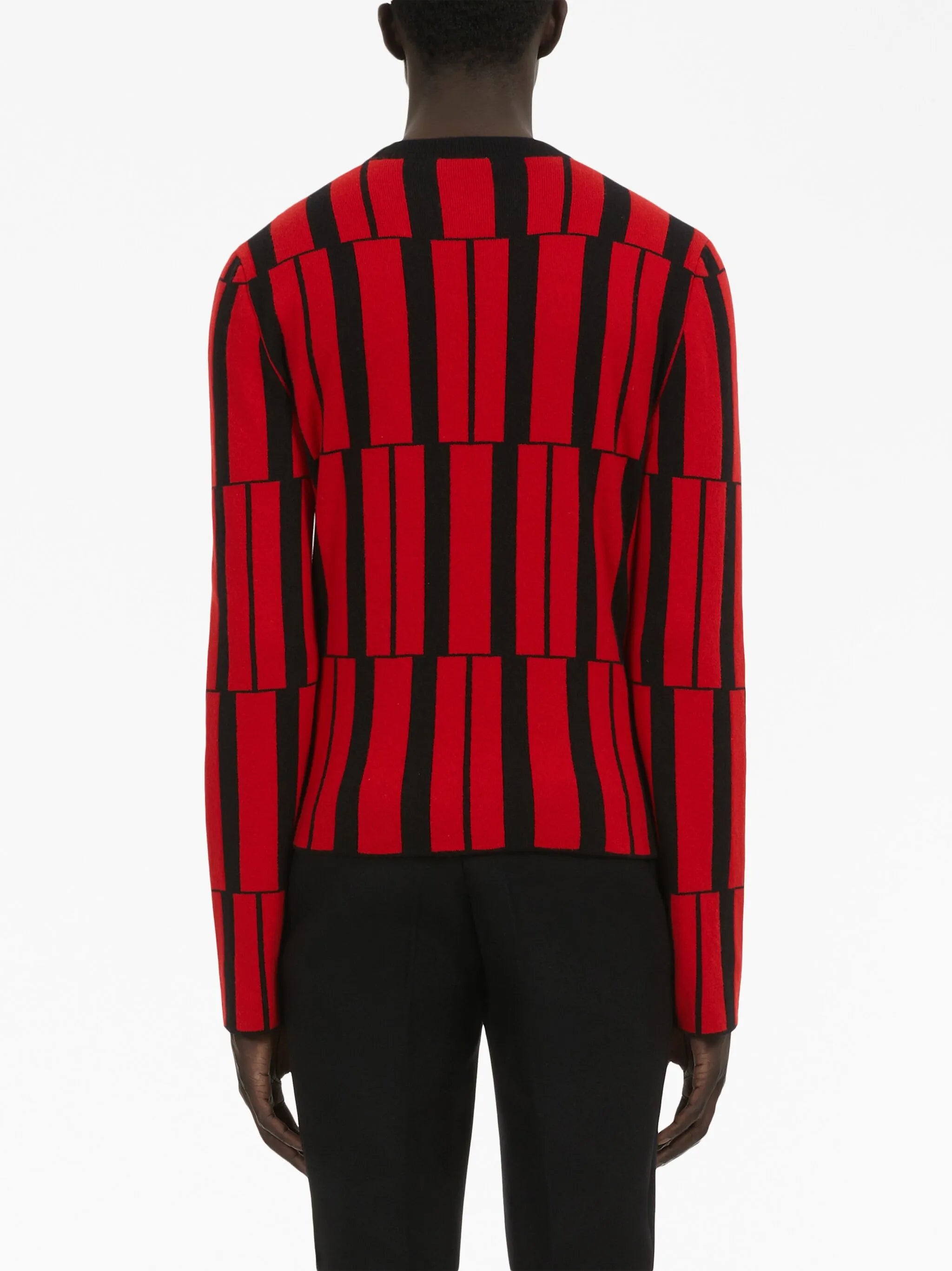 patterned-jacquard cashmere jumper