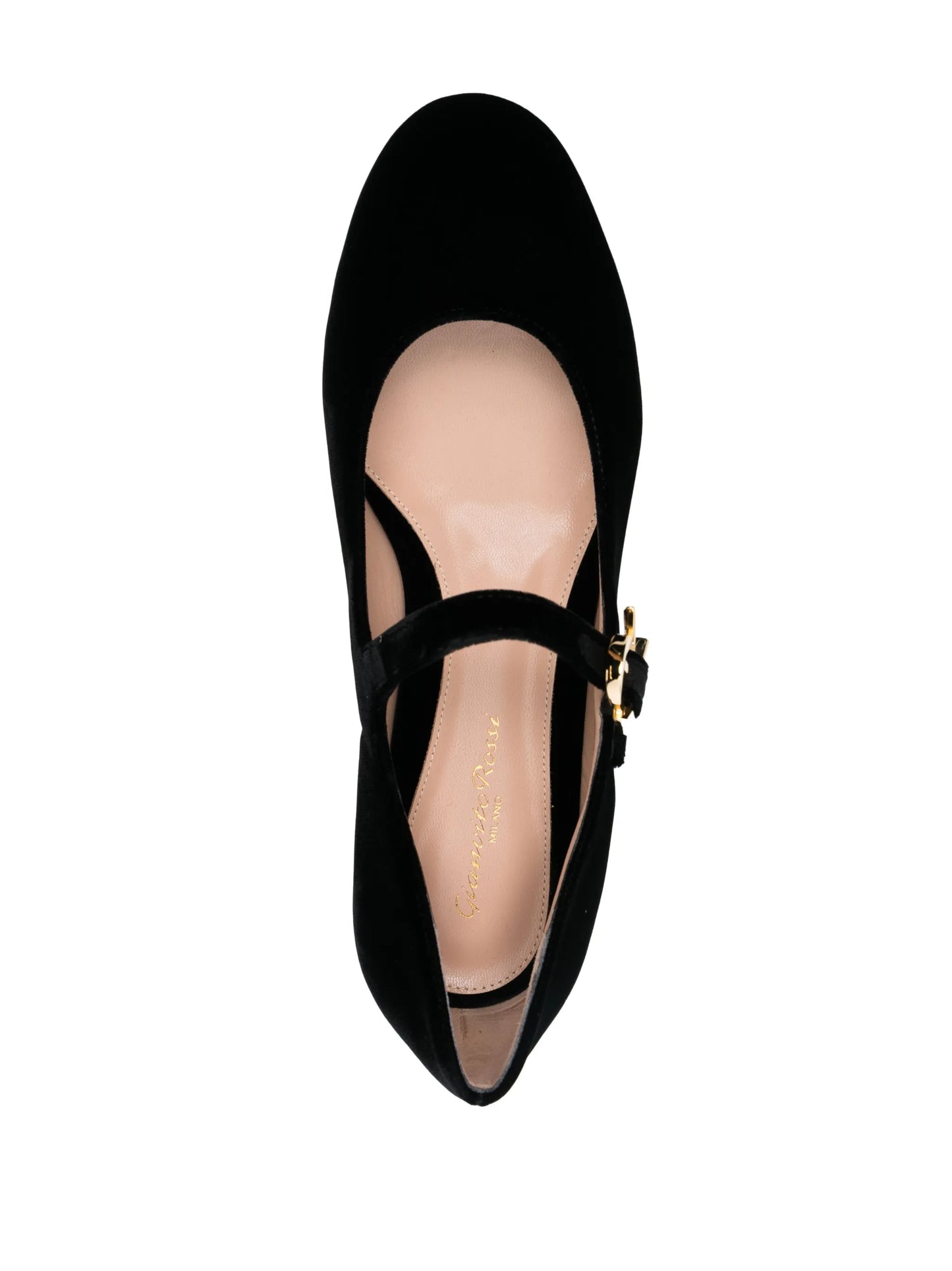 Mary velvet leather ballerina shoes