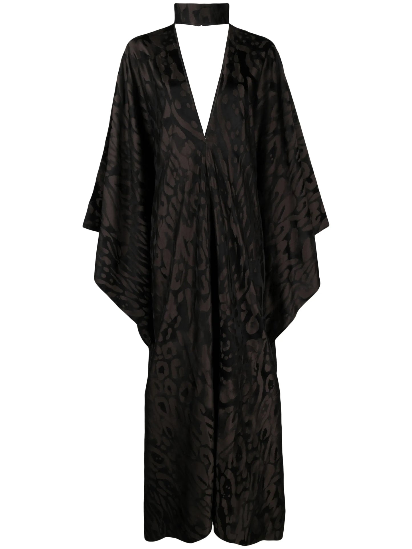 Ooo cheetah-jacquard kaftan