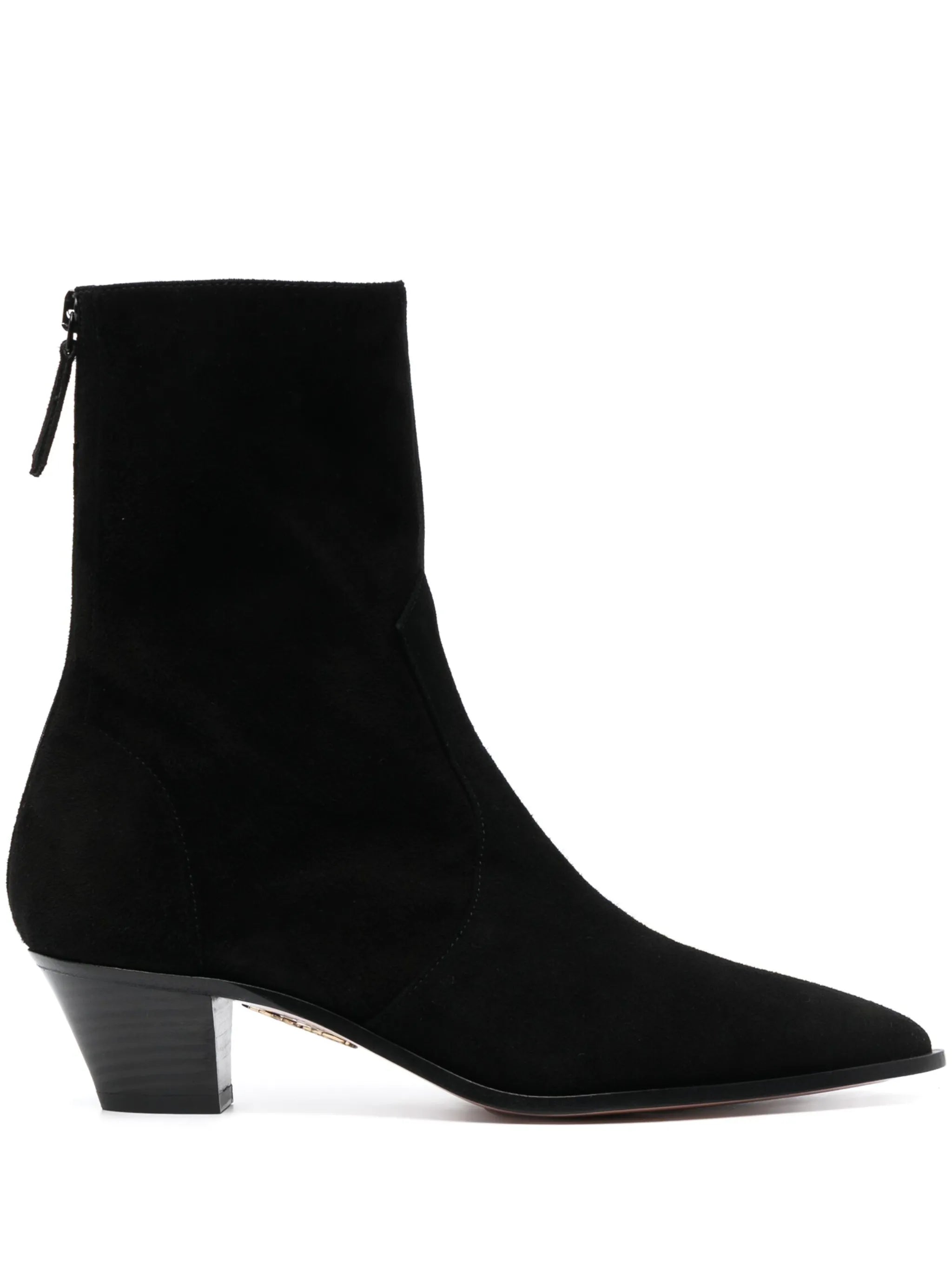 50mm pointed-toe leather boots