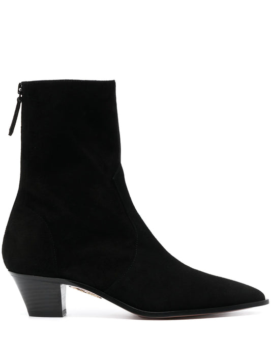 50mm pointed-toe leather boots