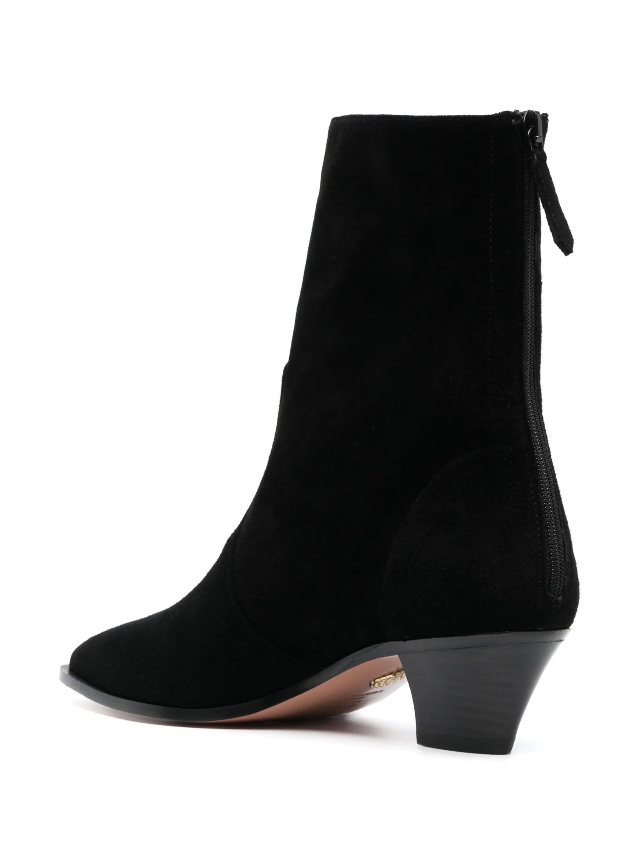 50mm pointed-toe leather boots