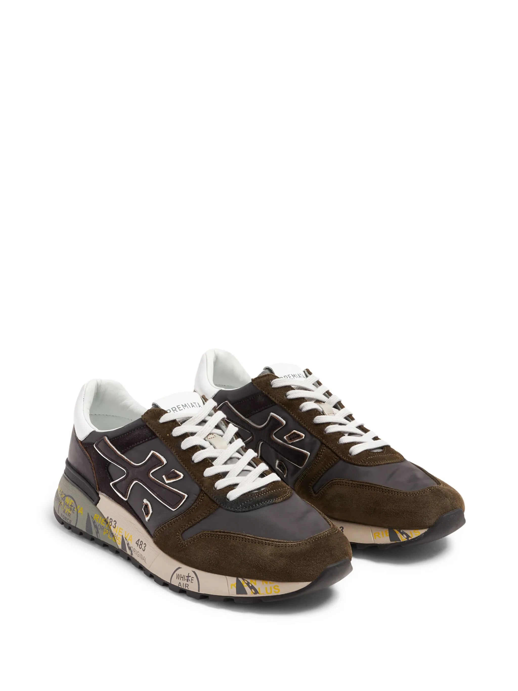Mick logo-print suede sneakers
