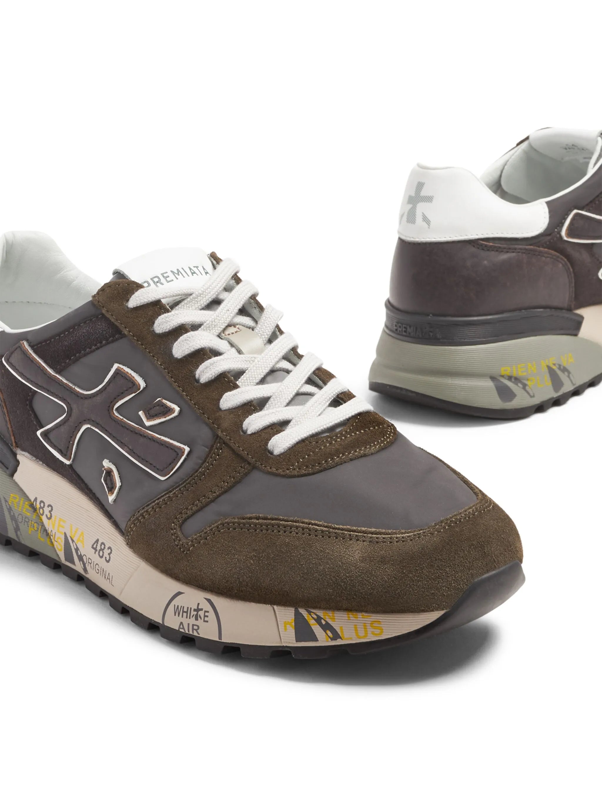 Mick logo-print suede sneakers