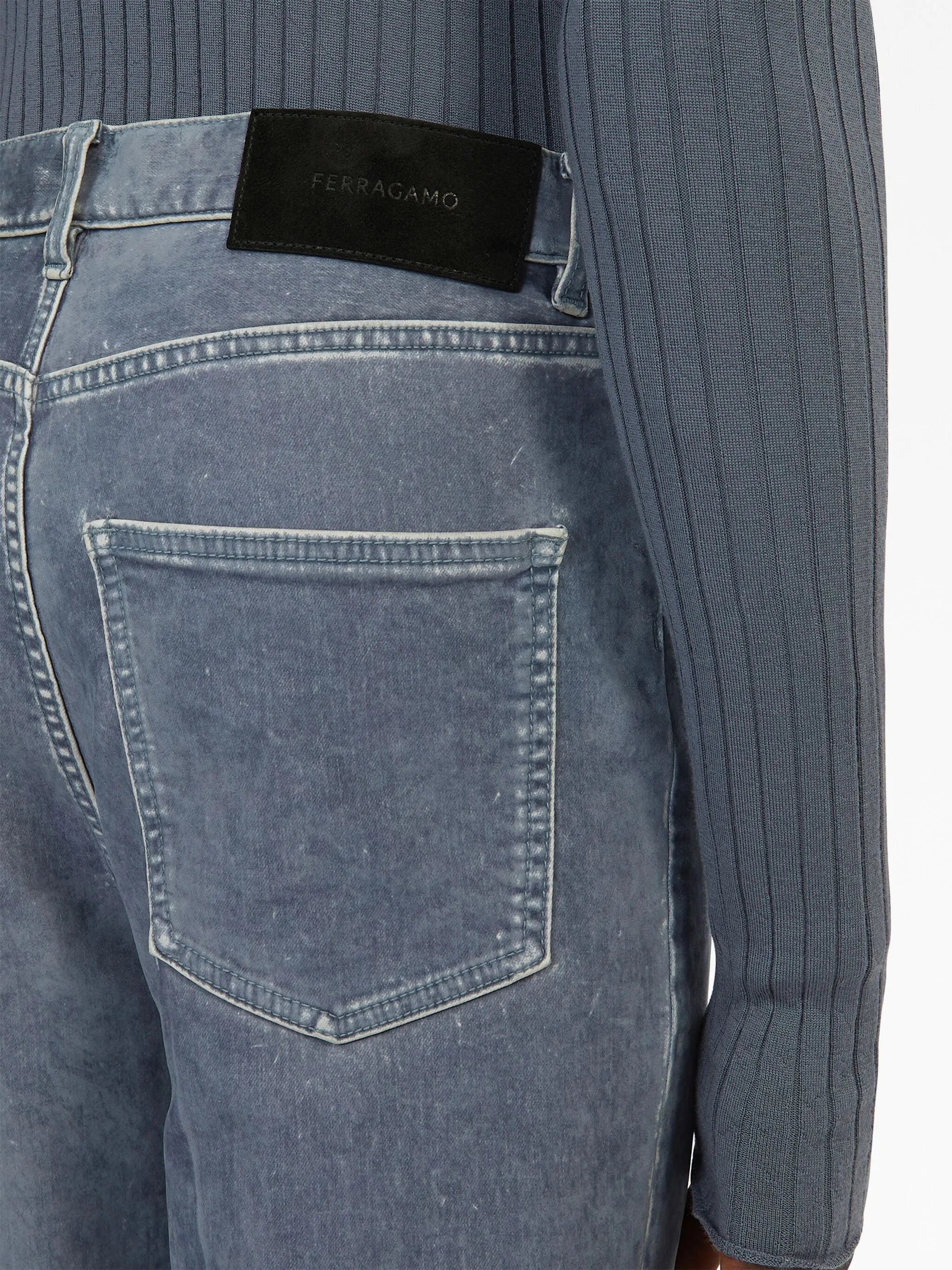 logo-patch straight-leg jeans