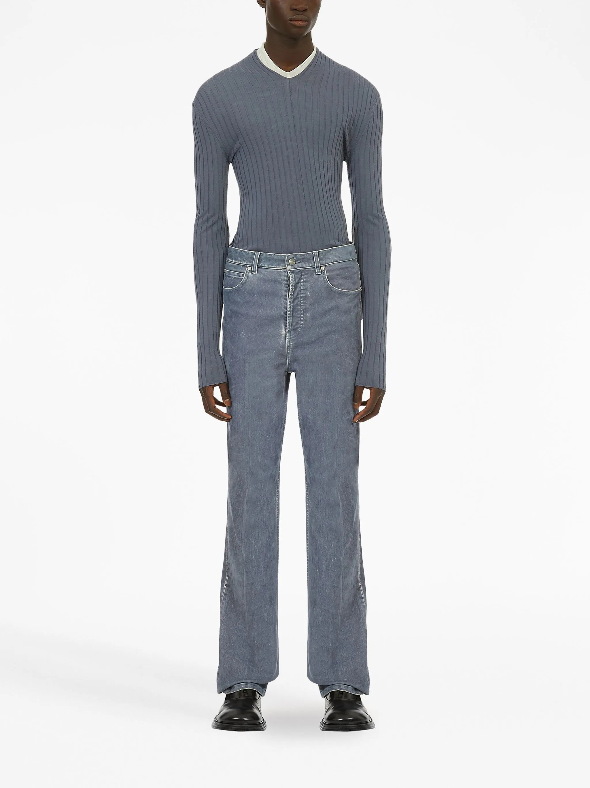 logo-patch straight-leg jeans
