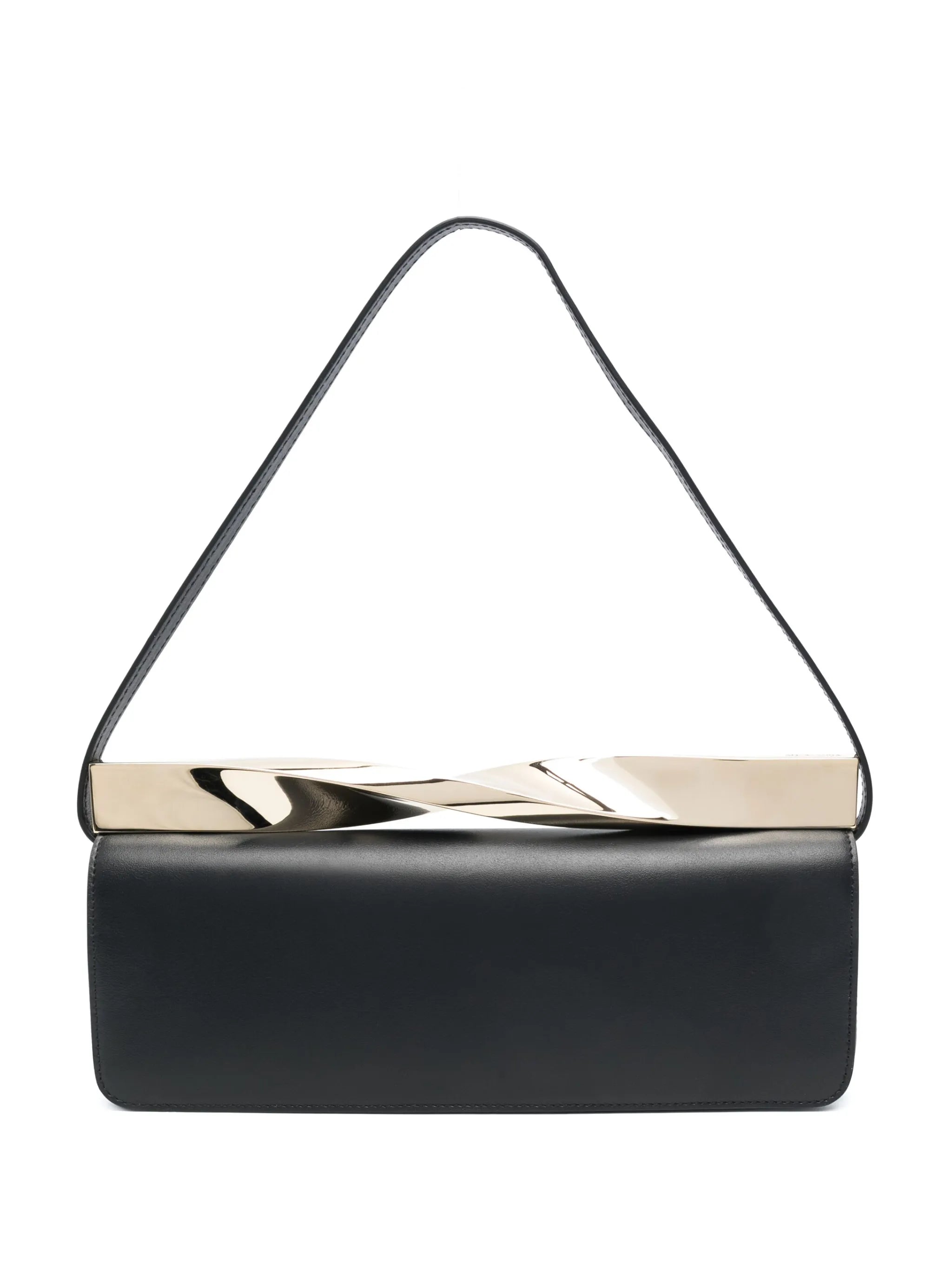 Twist leather shoulder bag