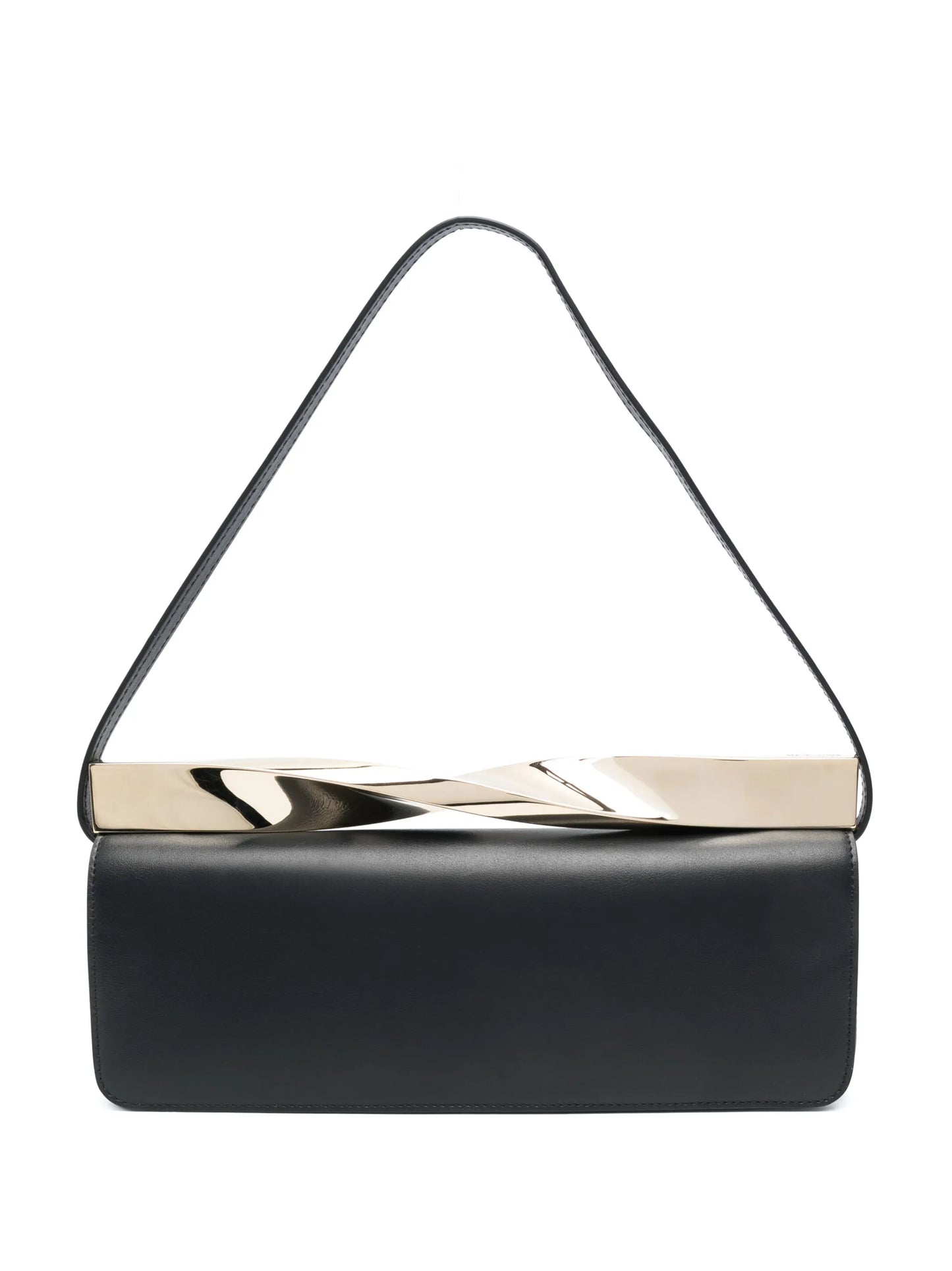 Twist leather shoulder bag