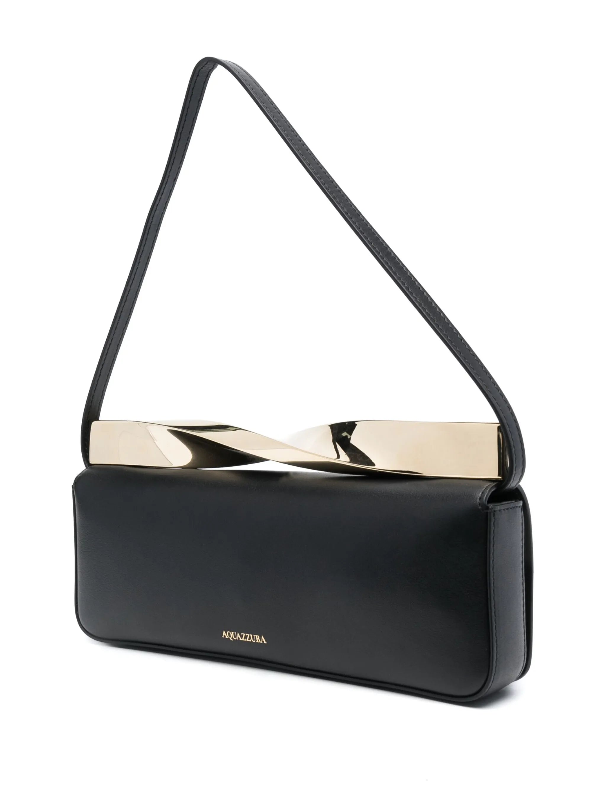 Twist leather shoulder bag