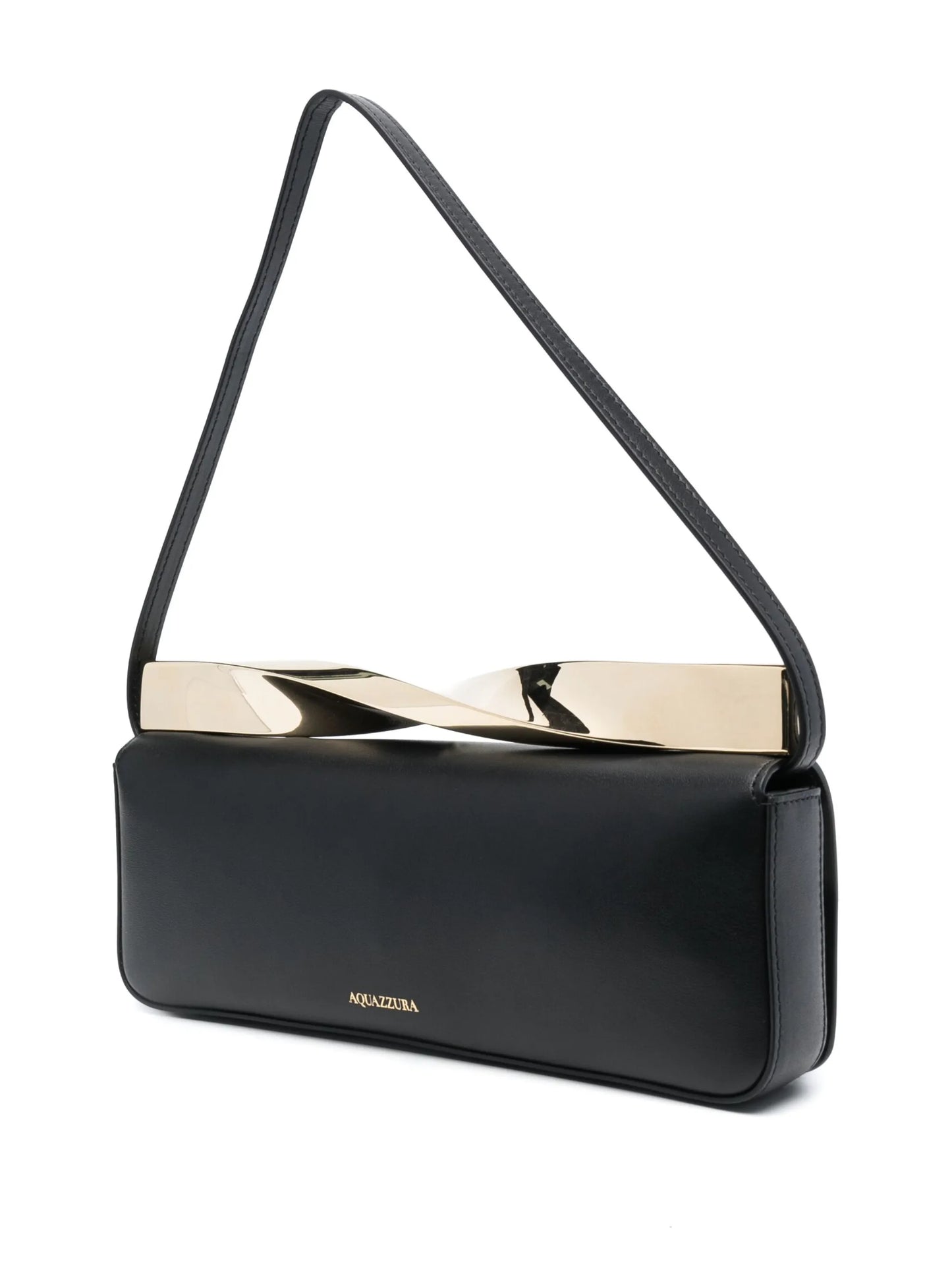 Twist leather shoulder bag