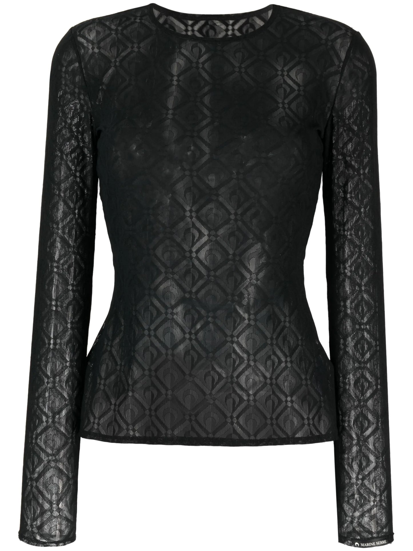 Second Skin mesh jacquard top