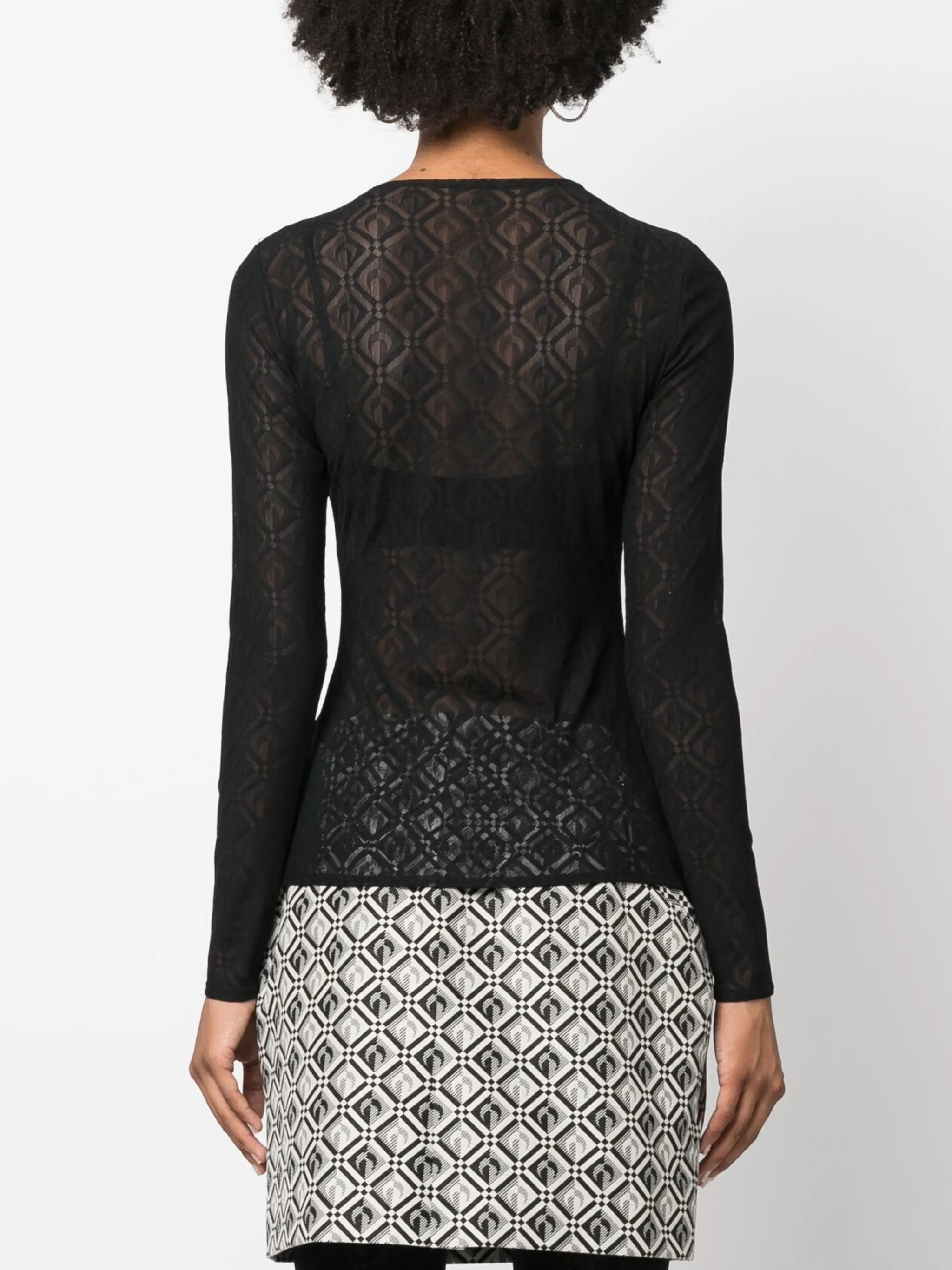 Second Skin mesh jacquard top