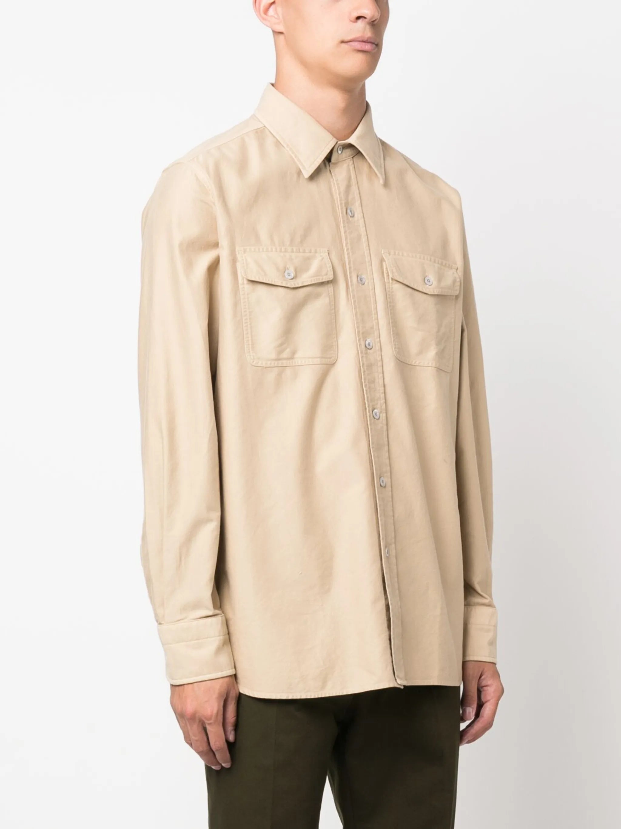 button-up cotton shirt