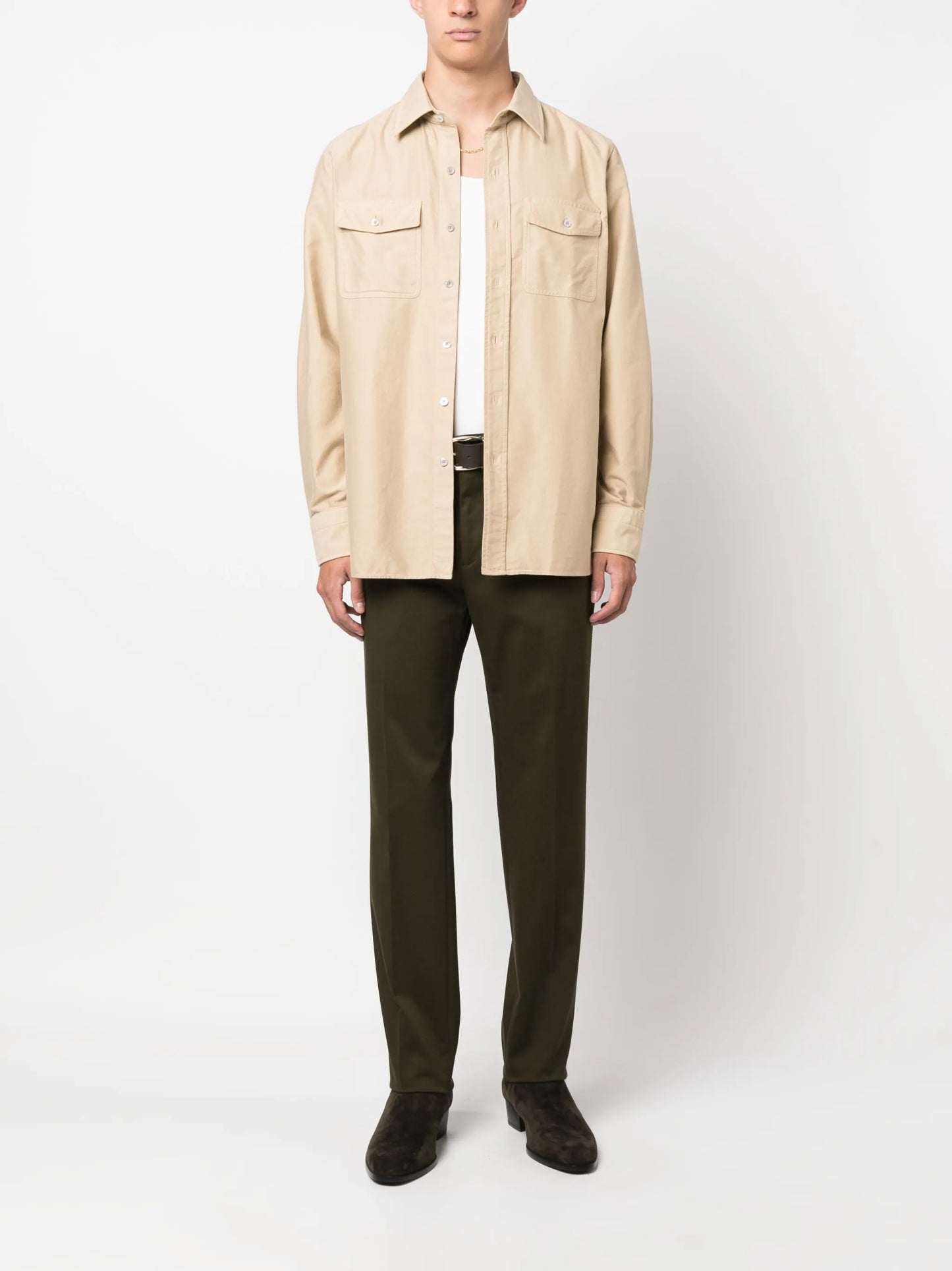 button-up cotton shirt