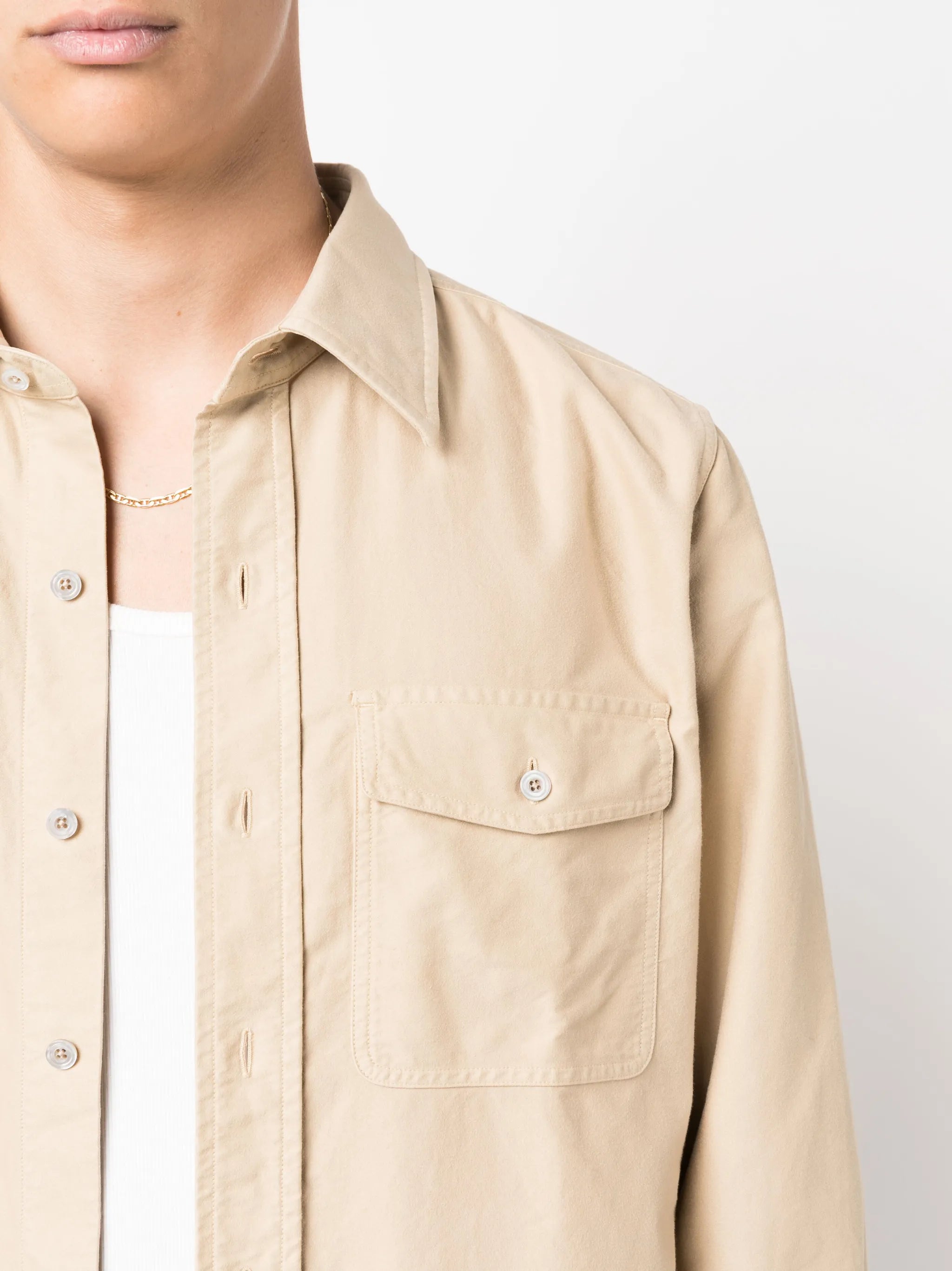 button-up cotton shirt