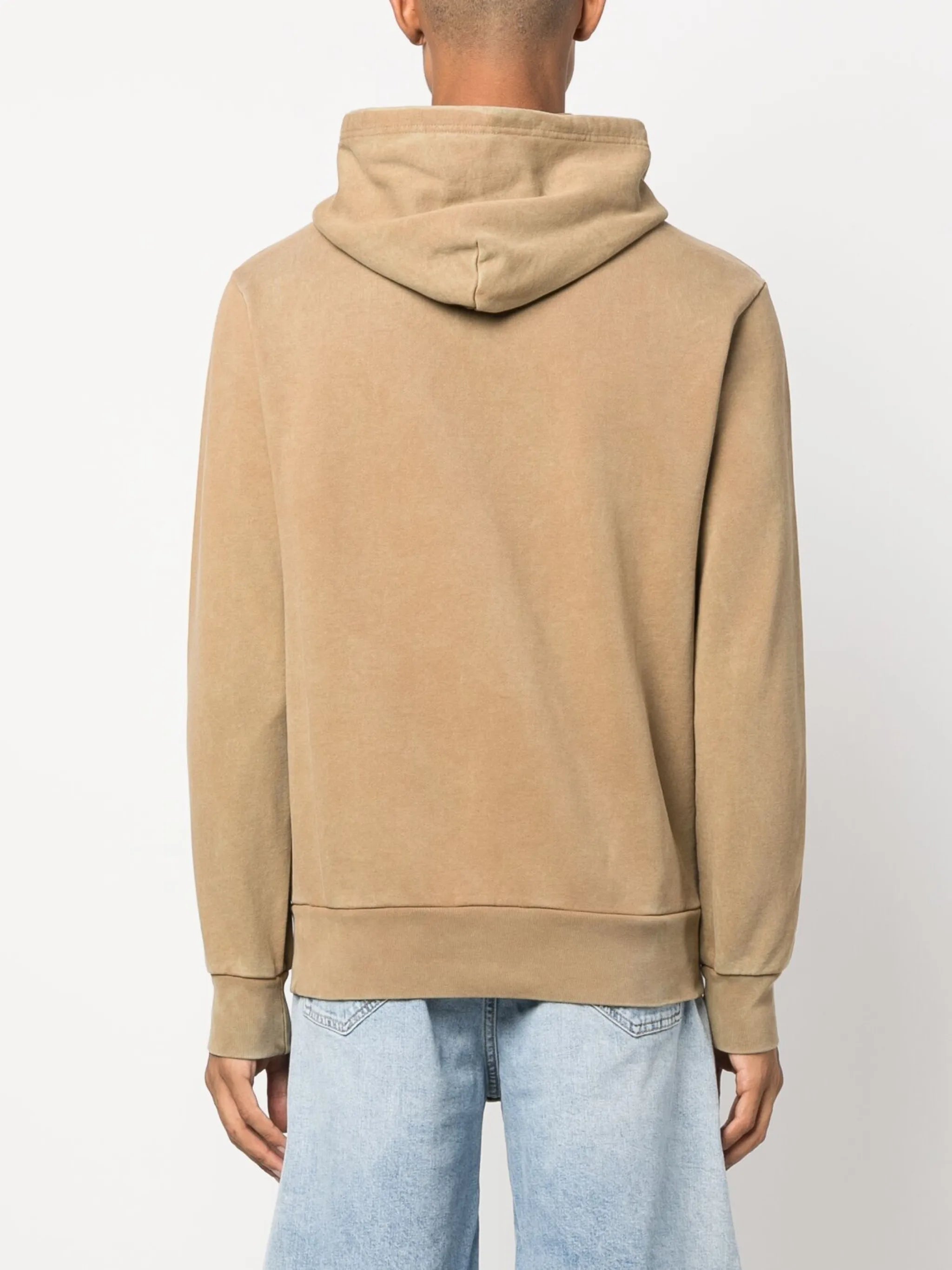 logo-embroidered cotton hoodie