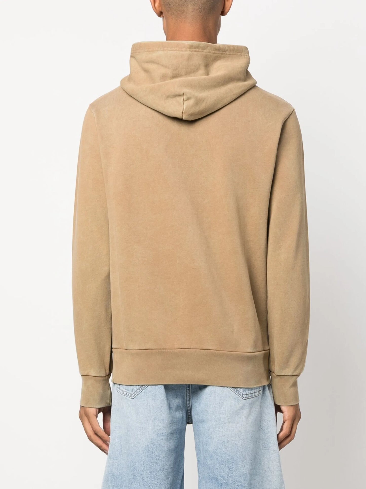 logo-embroidered cotton hoodie