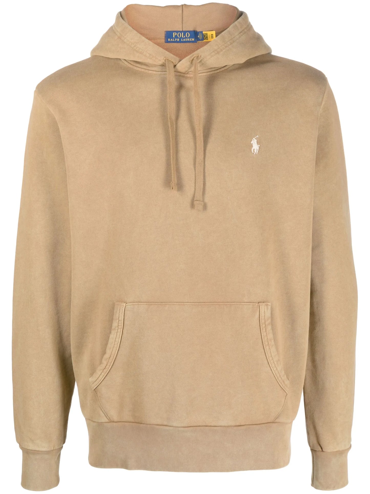 logo-embroidered cotton hoodie