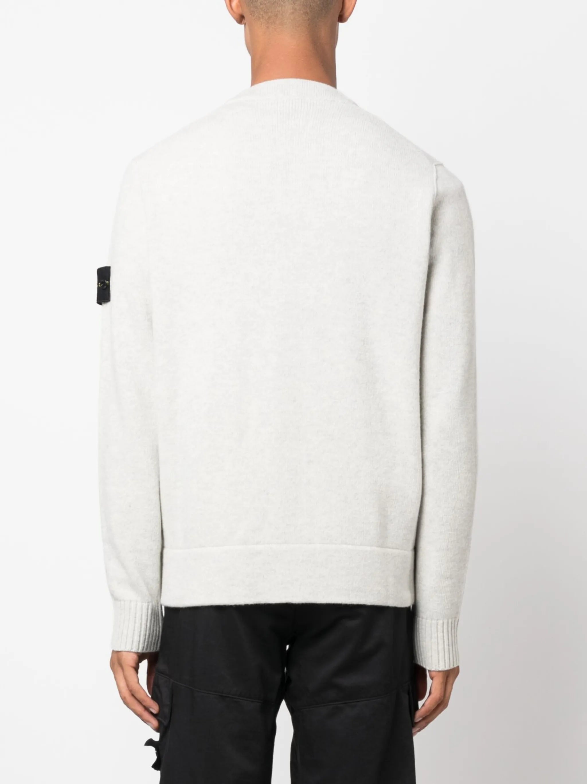 Compass-motif ribbed cardigan