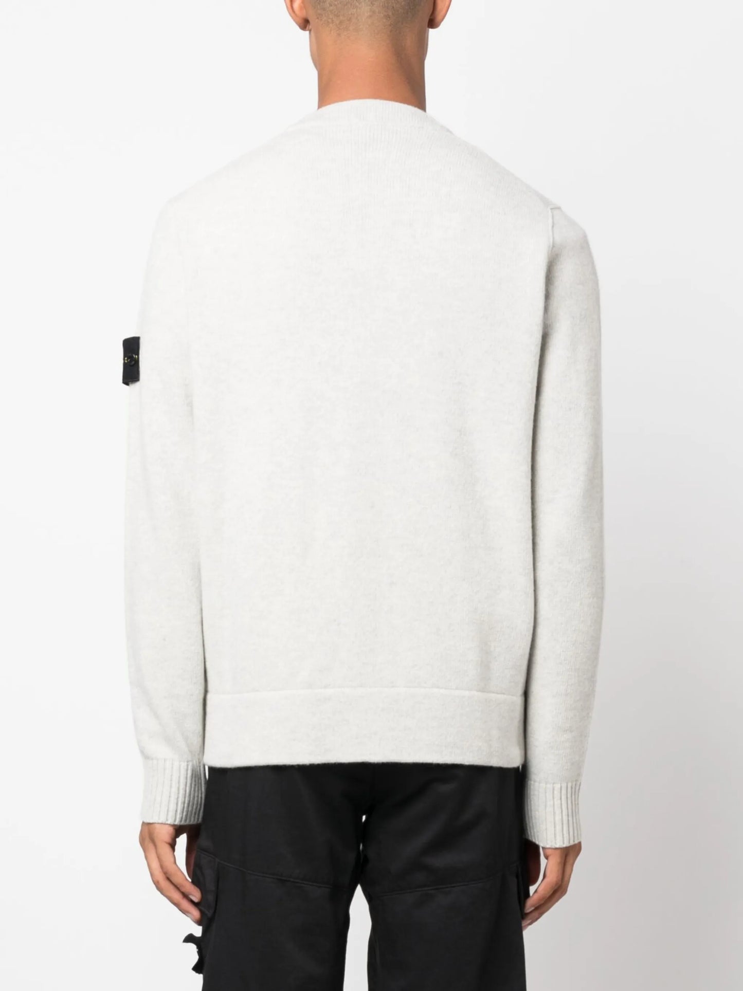 Compass-motif ribbed cardigan