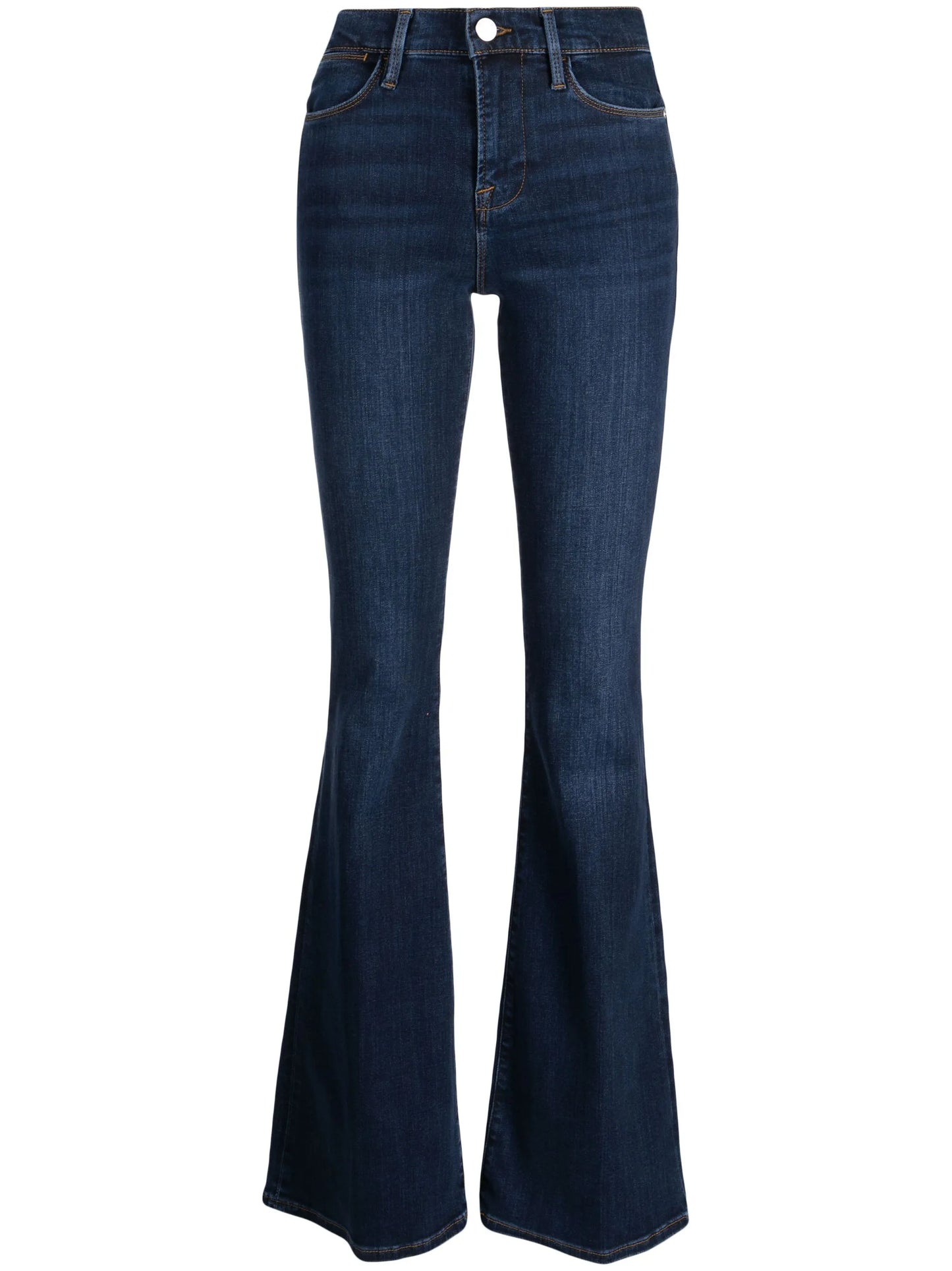 mid-rise flared jeans