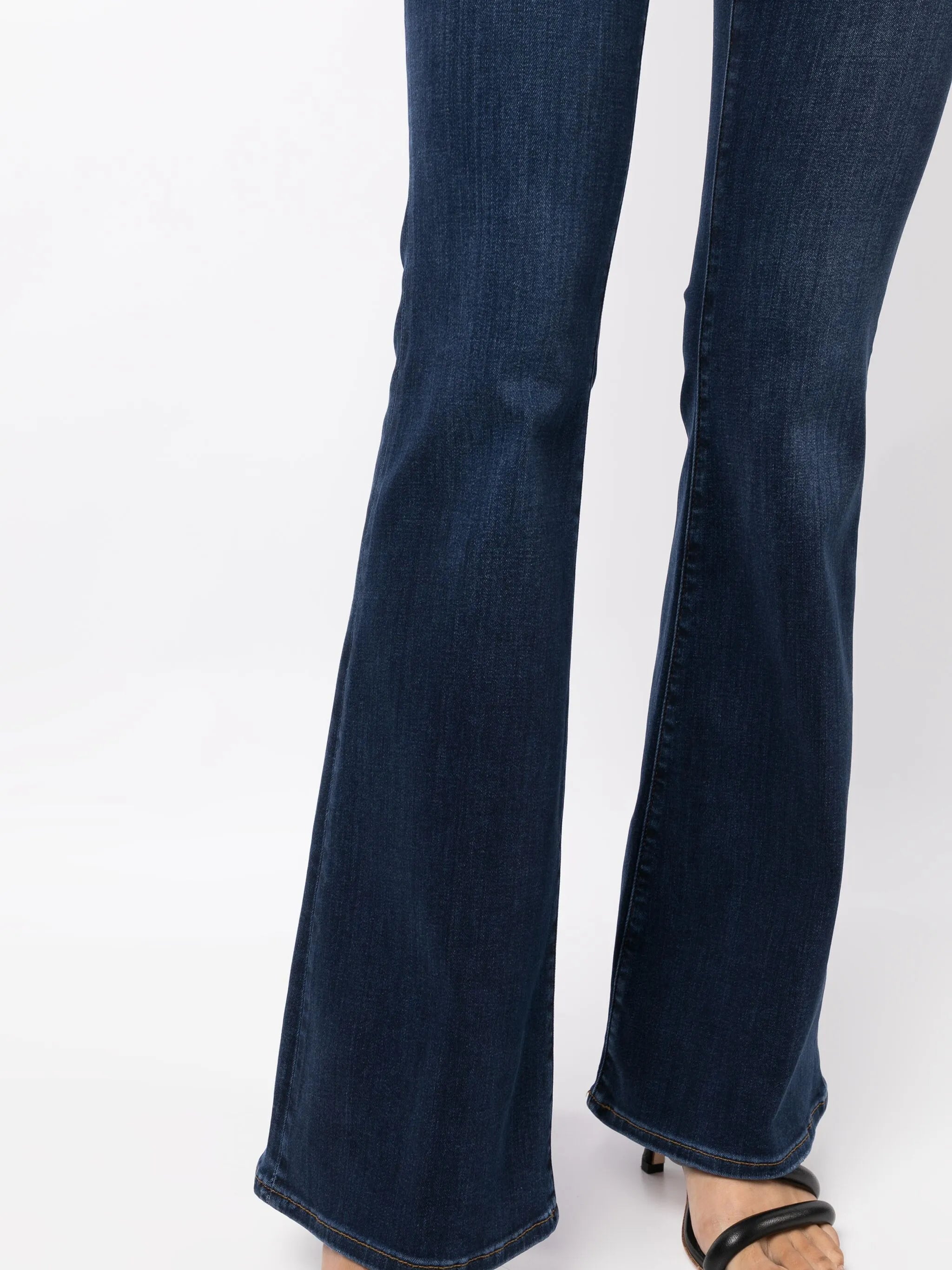 mid-rise flared jeans