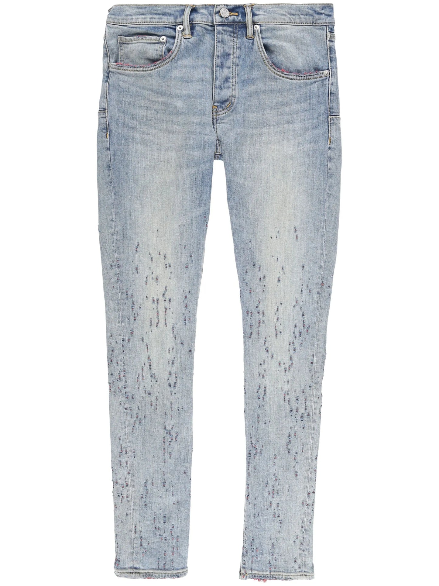 distressed low-rise skinny jeans