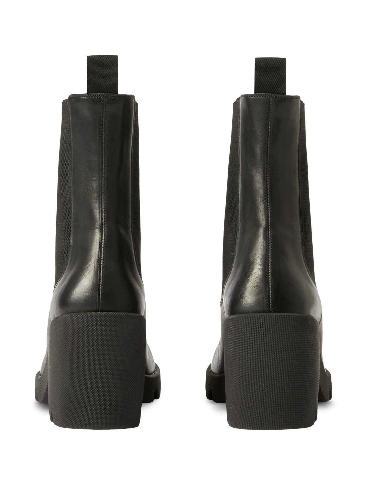 elasticated-panel leather boots