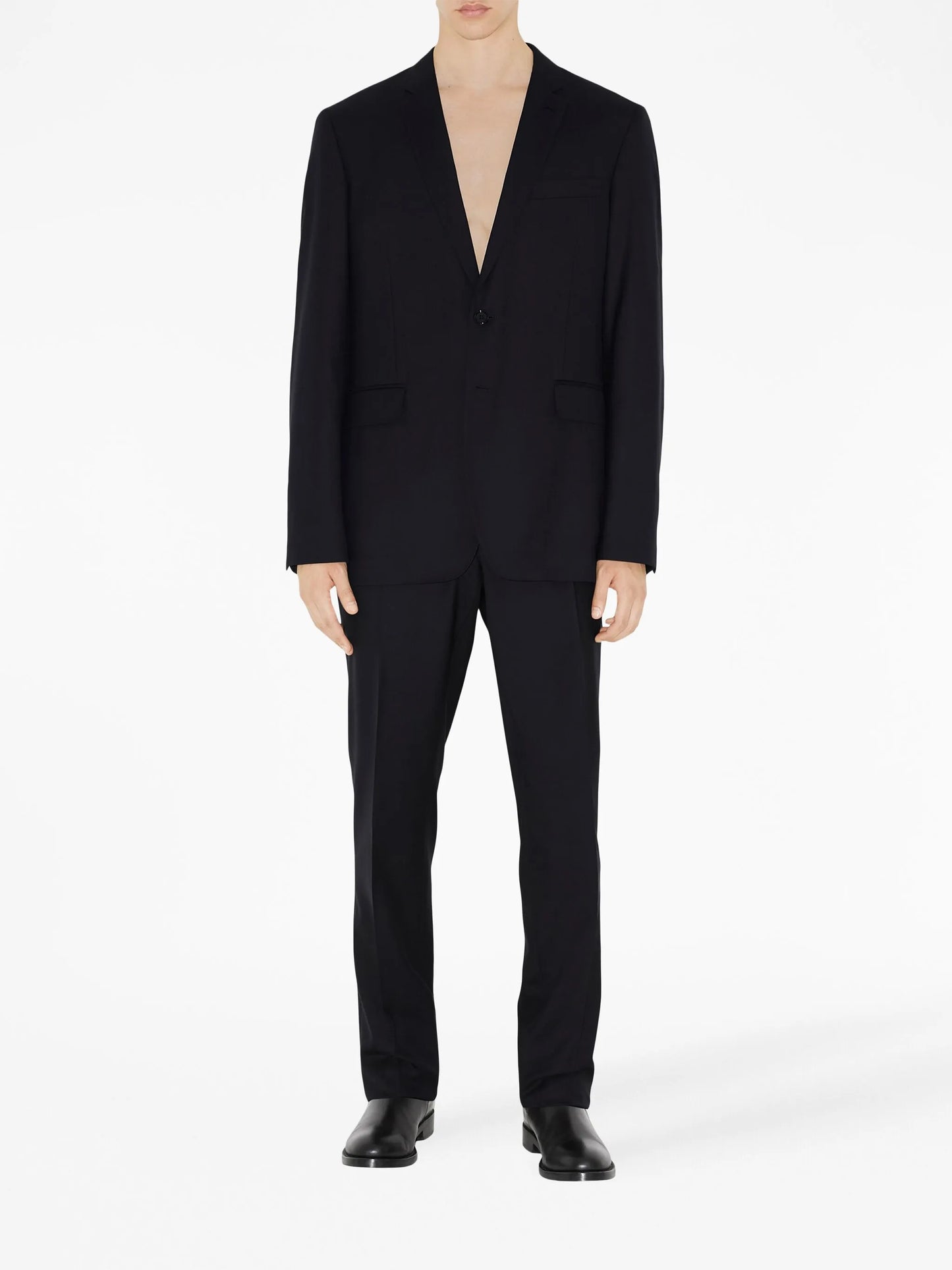 notched-collar single-breasted blazer