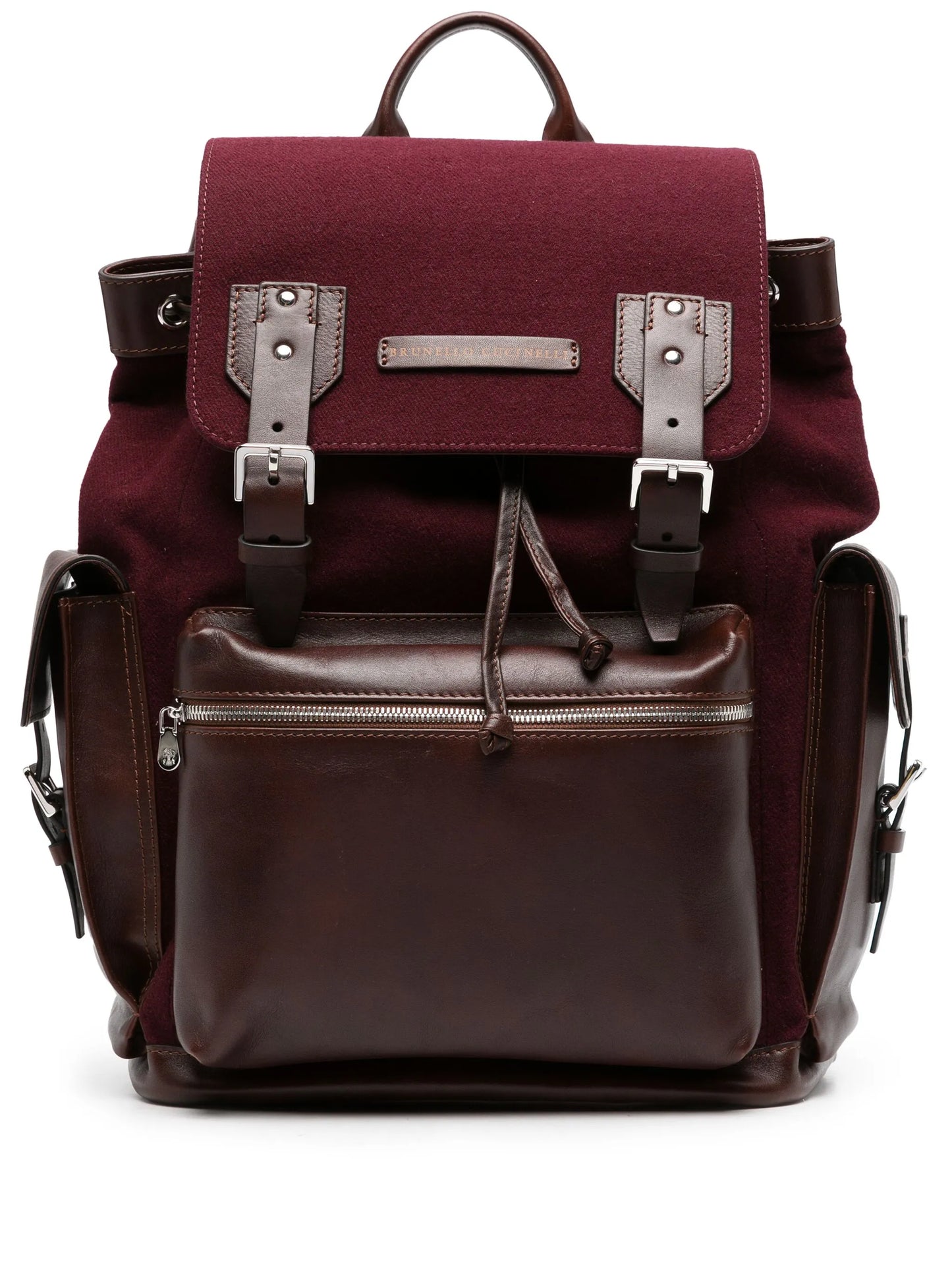 logo-patch drawstring backpack