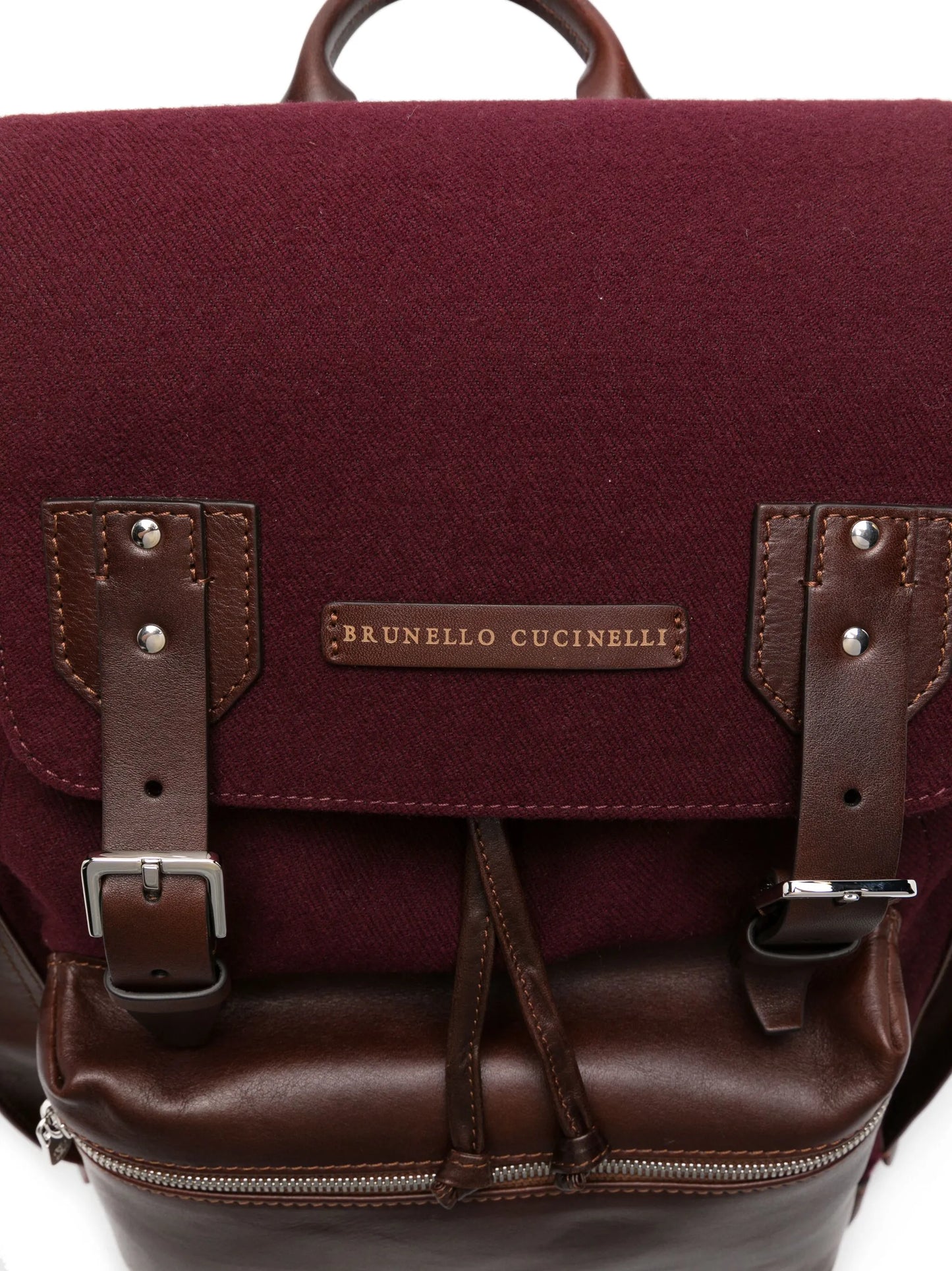 logo-patch drawstring backpack