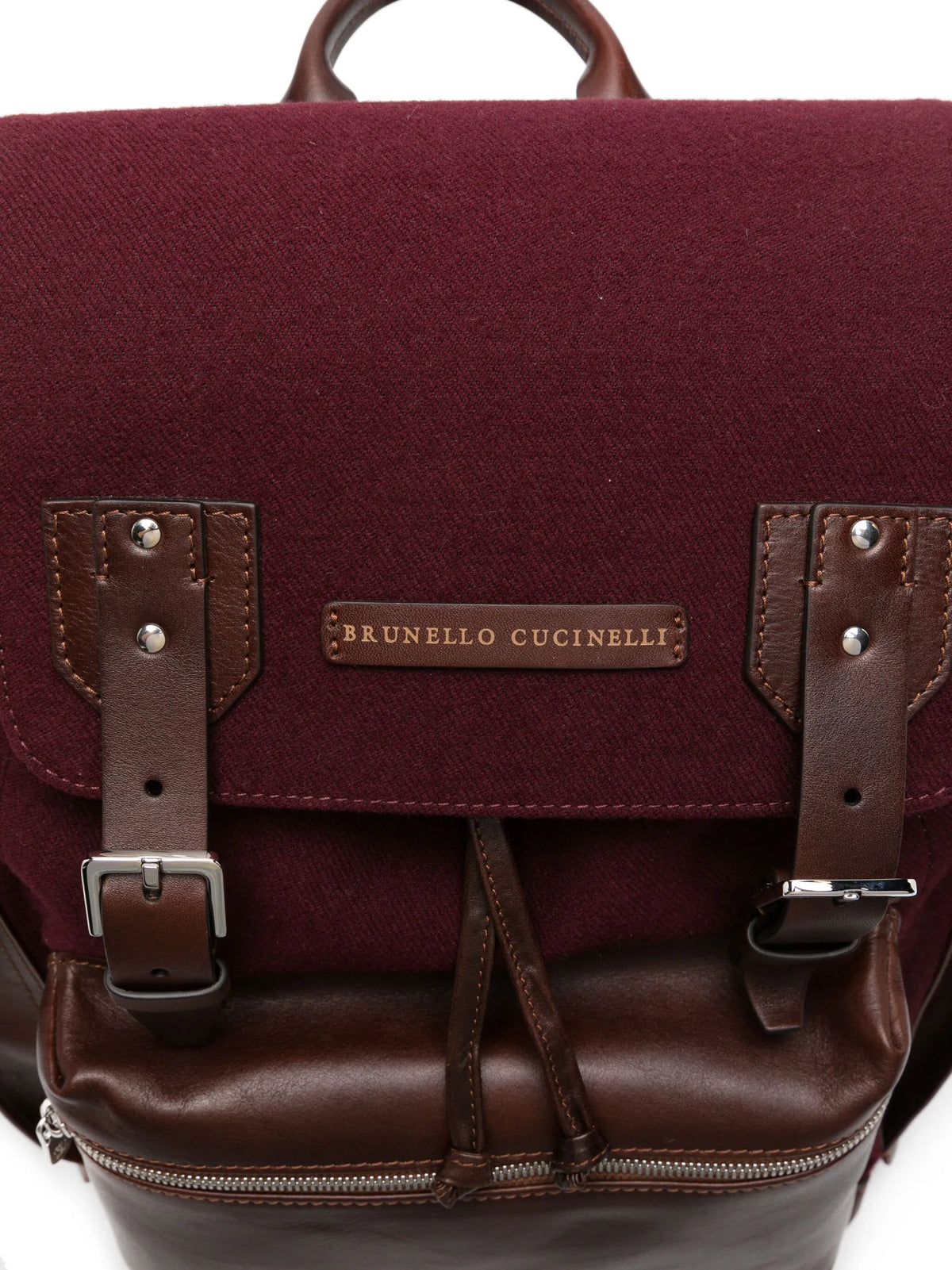 logo-patch drawstring backpack