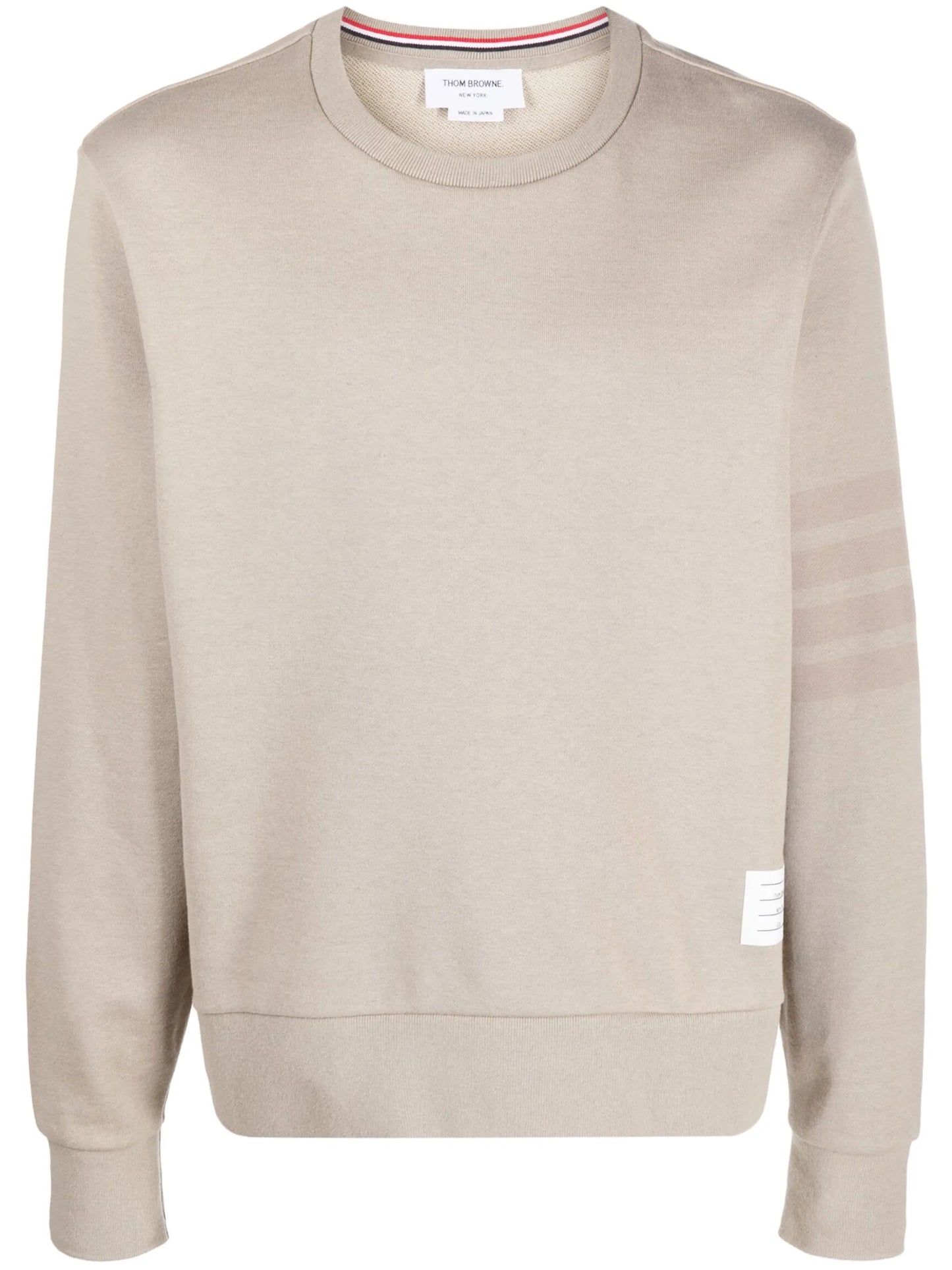 4-Bar stripes cotton sweatshirt