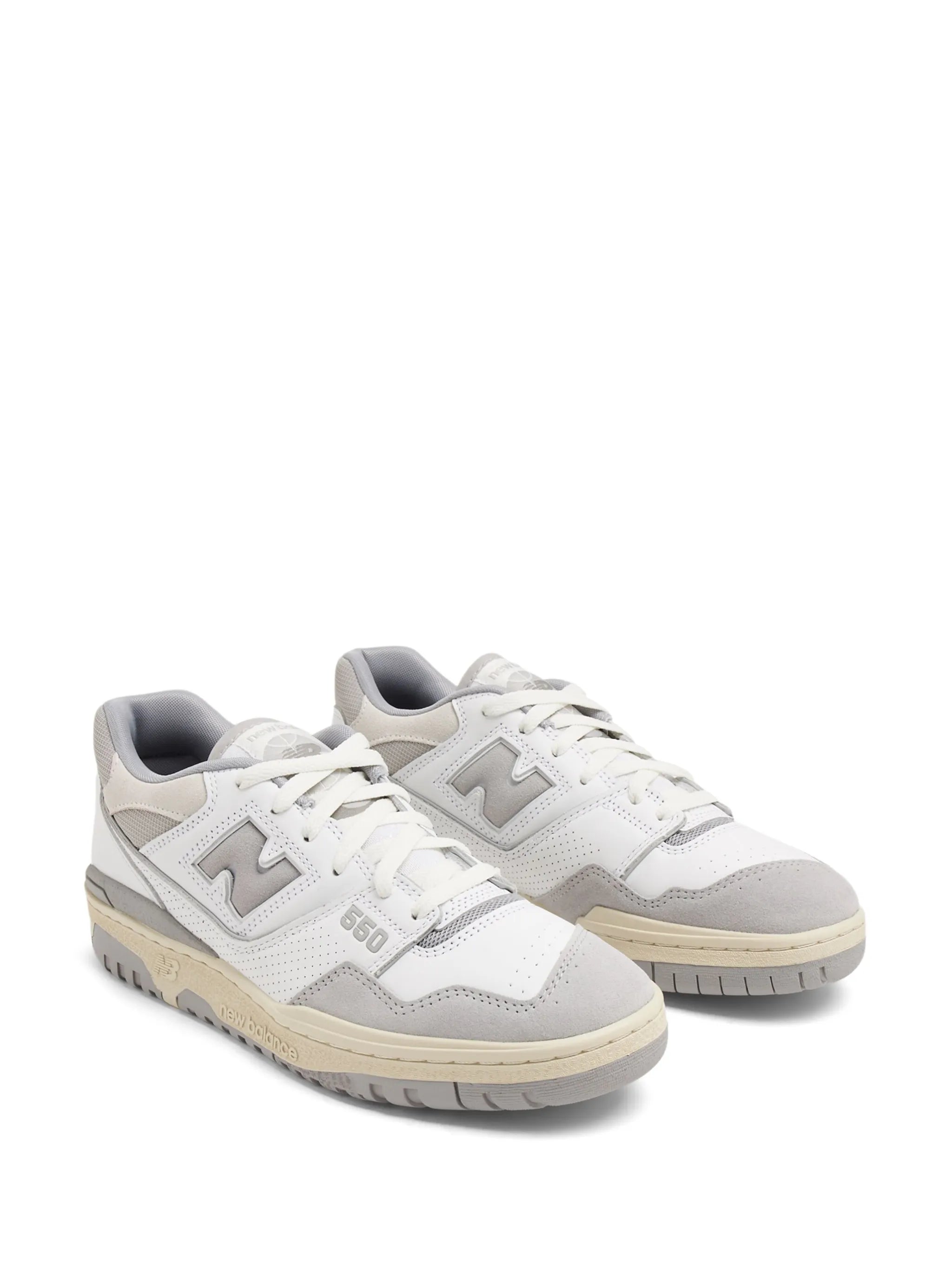 550 logo-embossed leather sneakers