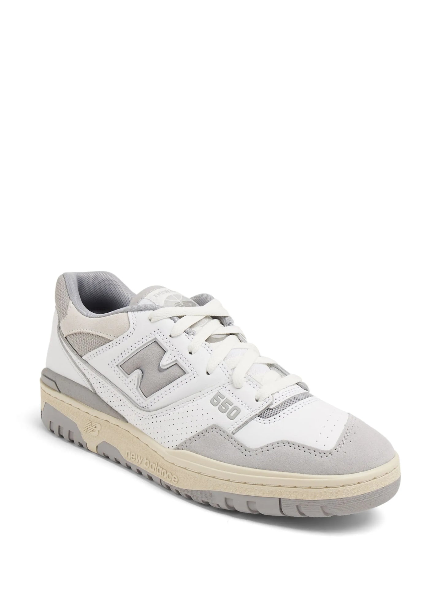 550 logo-embossed leather sneakers