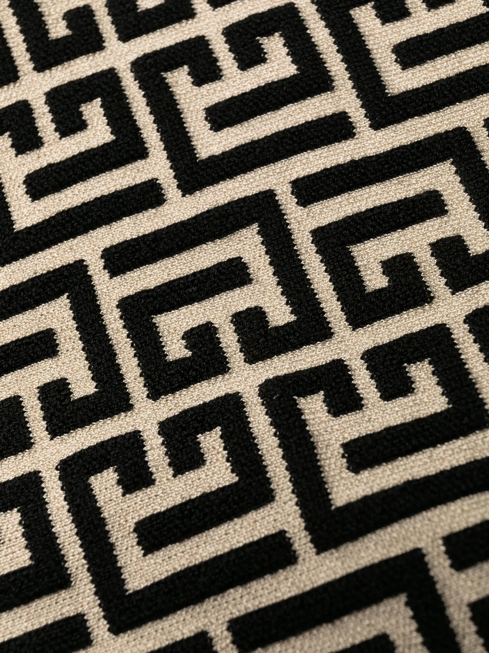 monogram-print wool-blend dress