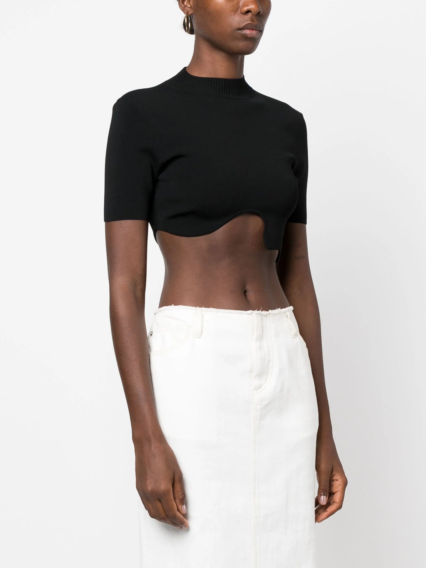 Maparadita asymmetric ribbed top
