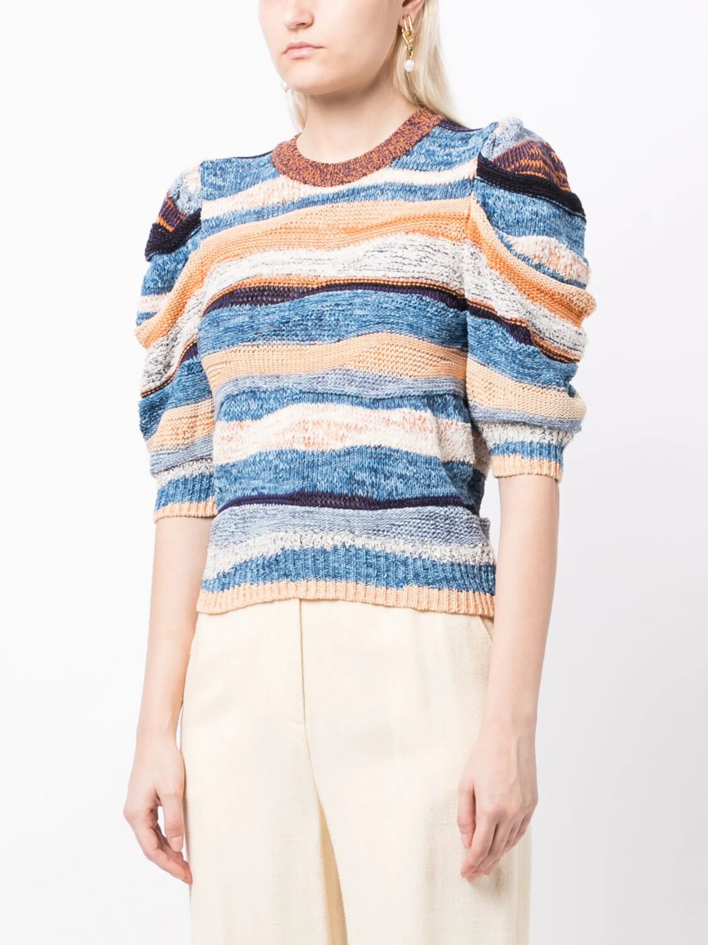 Odie striped knit top