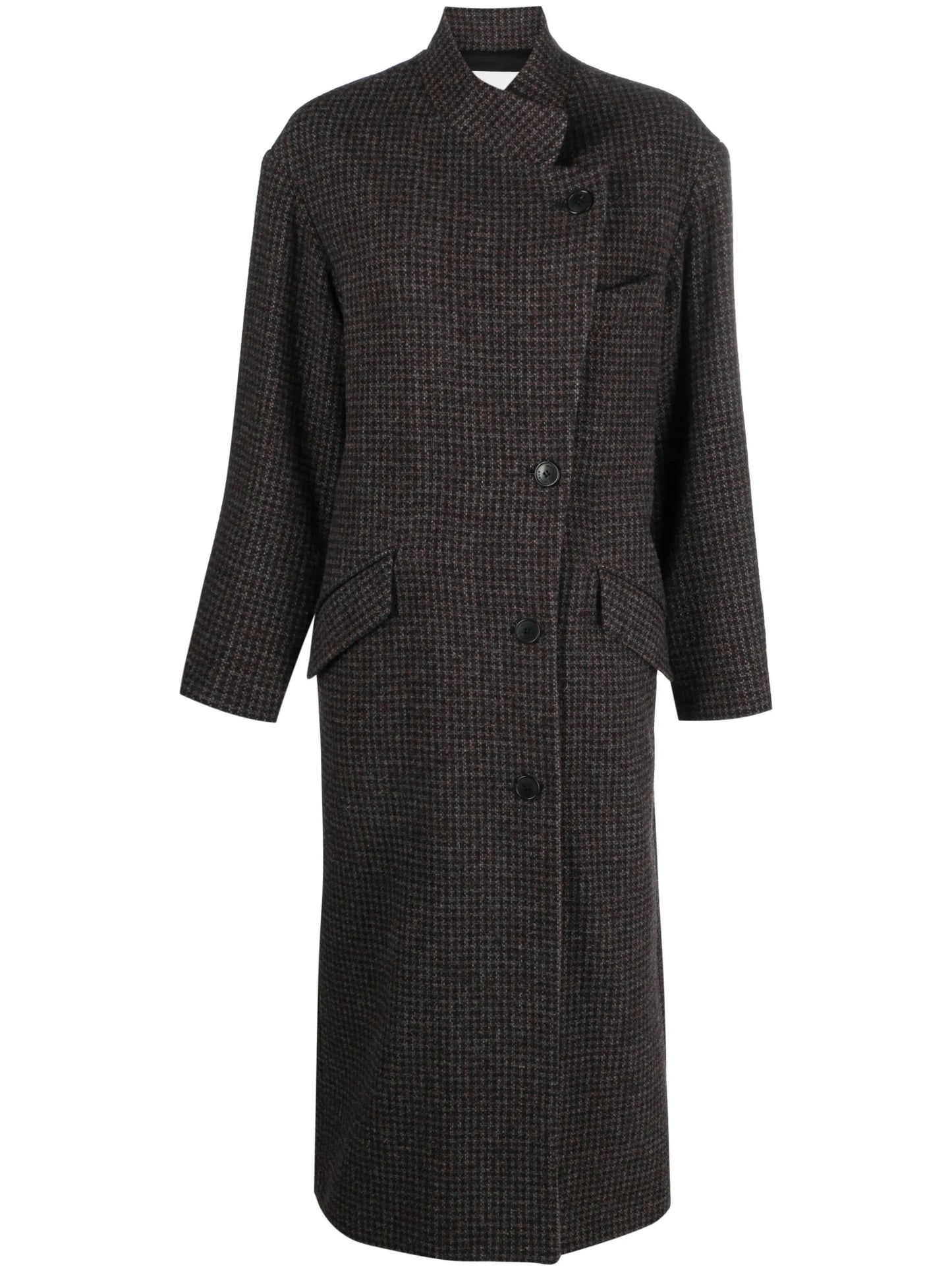 Sabine double-breasted houndstooth coat