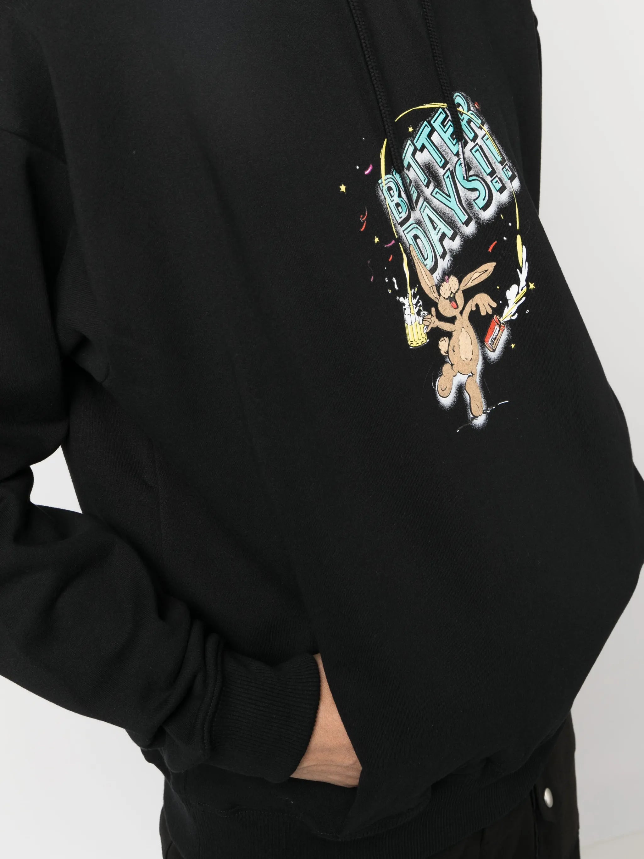 Better Days-print cotton hoodie